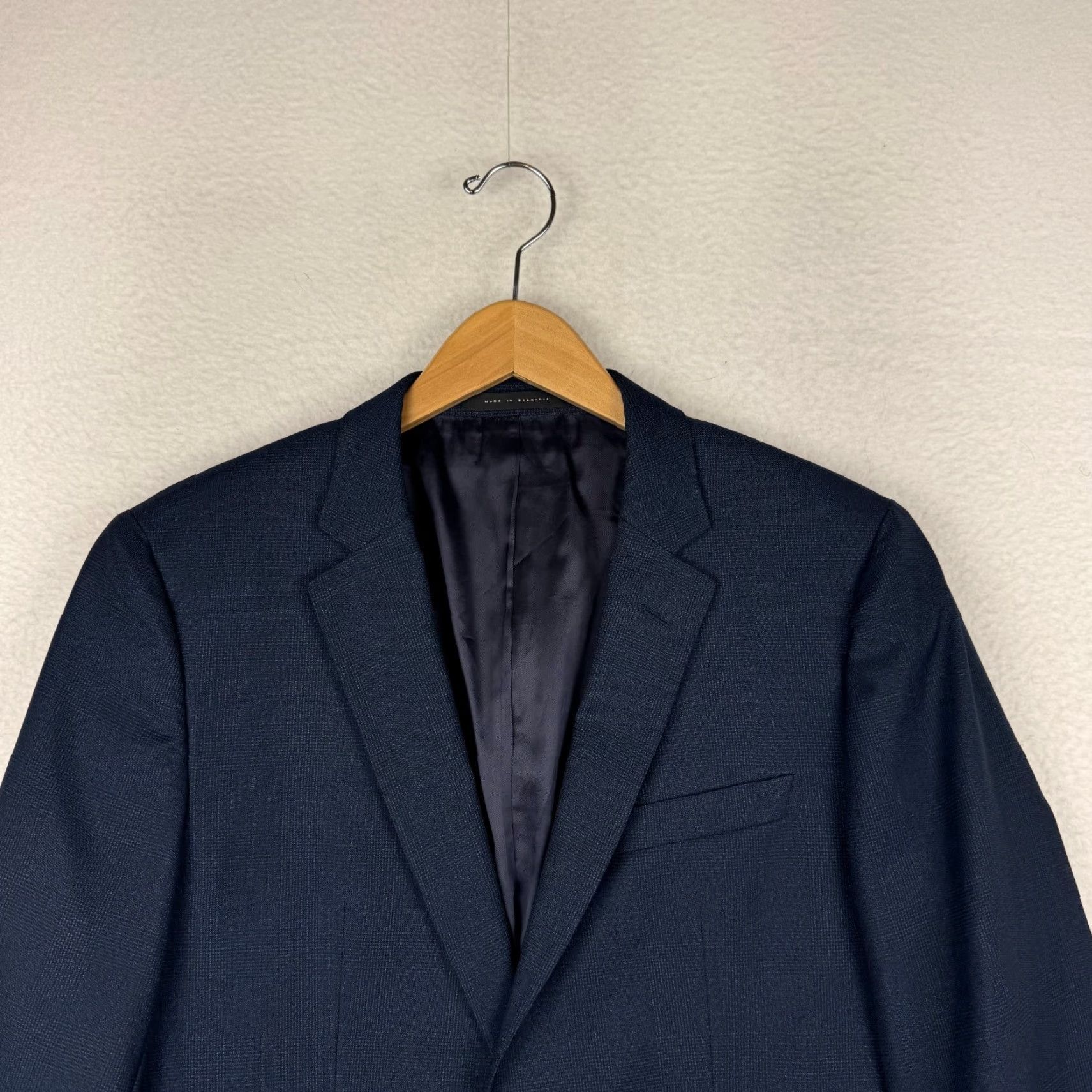 Hugo Boss VINTAGE Hugo Boss Drago Lanificio Biella Super 120 Navy Blue Suit Blazer Coat Jacket 40R Size 40R - 4 Thumbnail