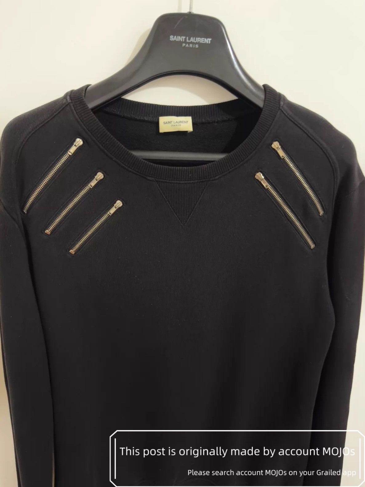 Saint Laurent Paris Sz M Saint Laurent Paris 15AW 5-Zips Sweatshirt mojos110632 Size US M / EU 48-50 / 2 - 3 Thumbnail