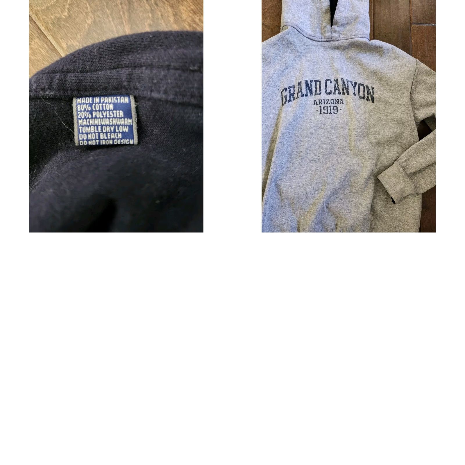 Vintage MV Sport Grand Canyon Arizona 1919 Reversible Hoodie Men L Pullover Blue Long Sleeve Cotton Polyester Size US M / EU 48-50 / 2 - 10 Thumbnail