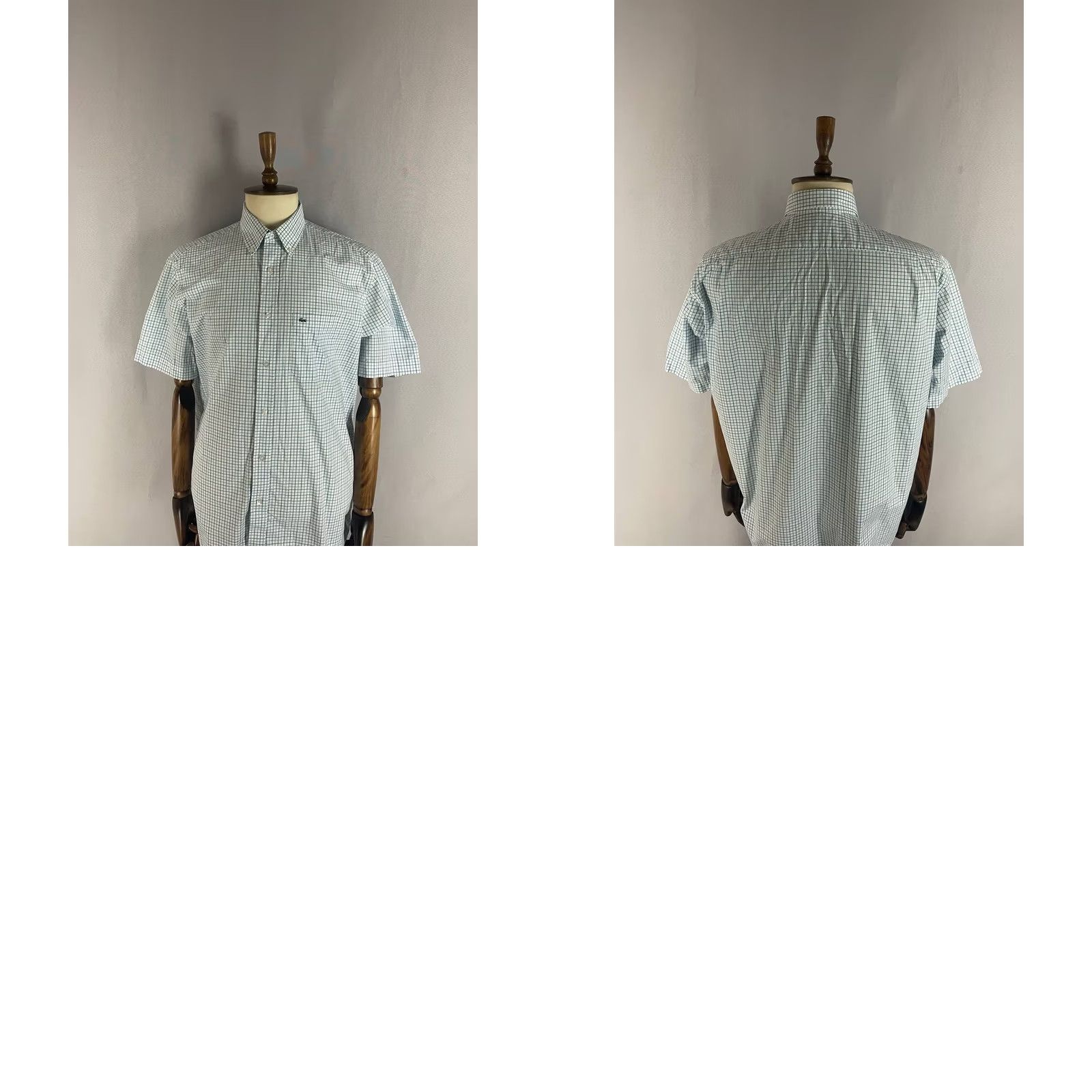Lacoste Lacoste Button-Down Shirt Mens 44 Blue & White Gingham Pattern Regular-Fit Shirt Size US XXL / EU 58 / 5 - 8 Thumbnail