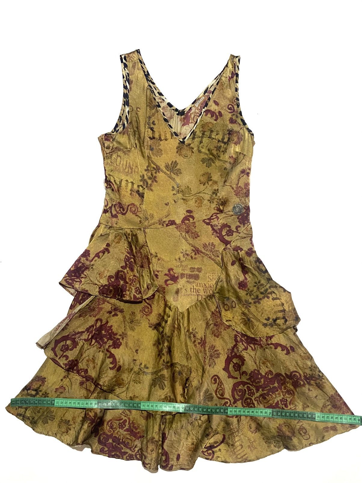 John Galliano JOHN GALLIANO SILK MIDI DRESS Size XS / US 0-2 / IT 36-38 - 14 Thumbnail