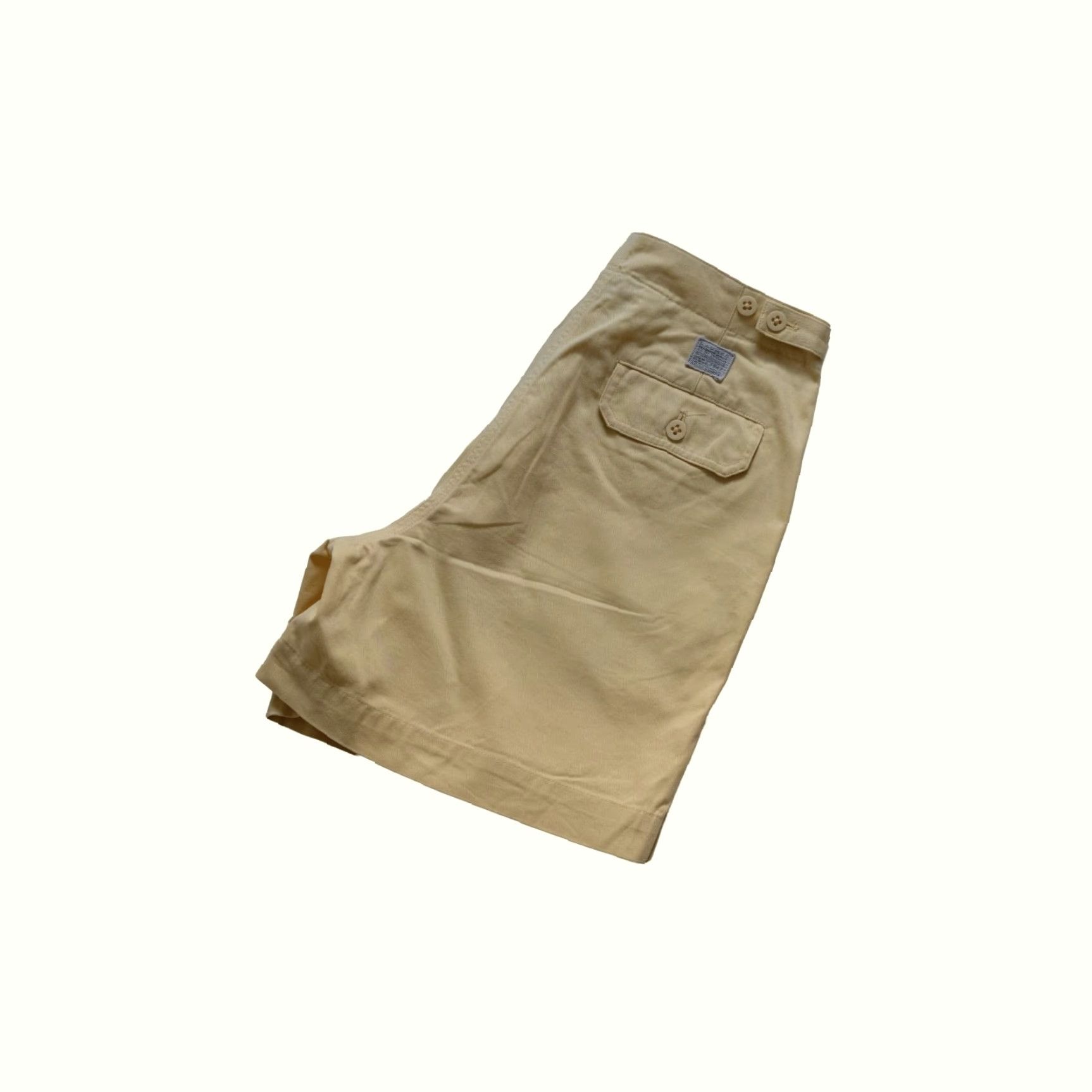 Polo Ralph Lauren VINTAGE Polo Ralph Lauren CHINO Shorts 90s Y2K Yellow 6" 100% Cotton SZ 4 Mens Regular Mid Rise 28" Waist Inseam 6" Slas h Pockets Easy Care Size US S / EU 44-46 / 1 - 2 Thumbnail