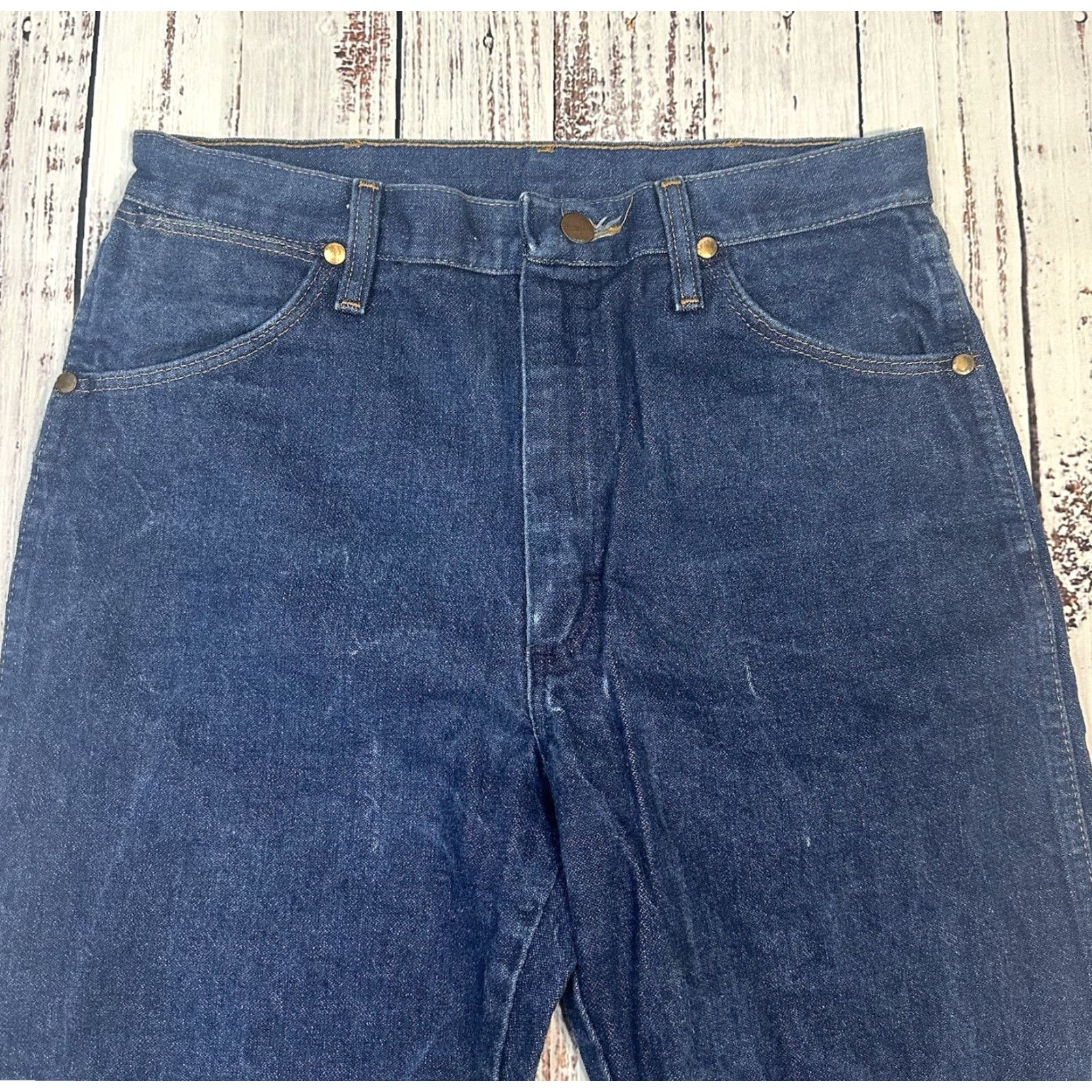 Wrangler VINTAGE Wrangler Denim Jeans 31 x 32 USA Made 13MVZ Cotton Cowboy Wrangler Cowboy Cut Jeans Mens Blue 31x32 Denim Size US 31 - 2 Thumbnail