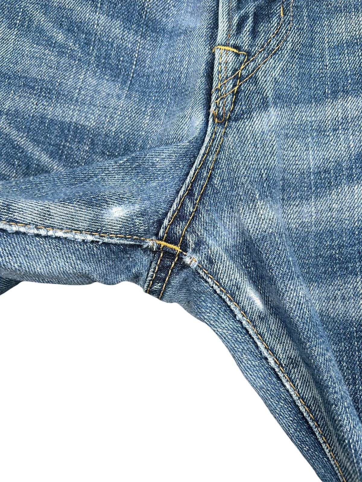 Kapital Buckle Back Vintage Edwin Selvedge Distressed Denim Jeans Size US 37 - 10 Thumbnail