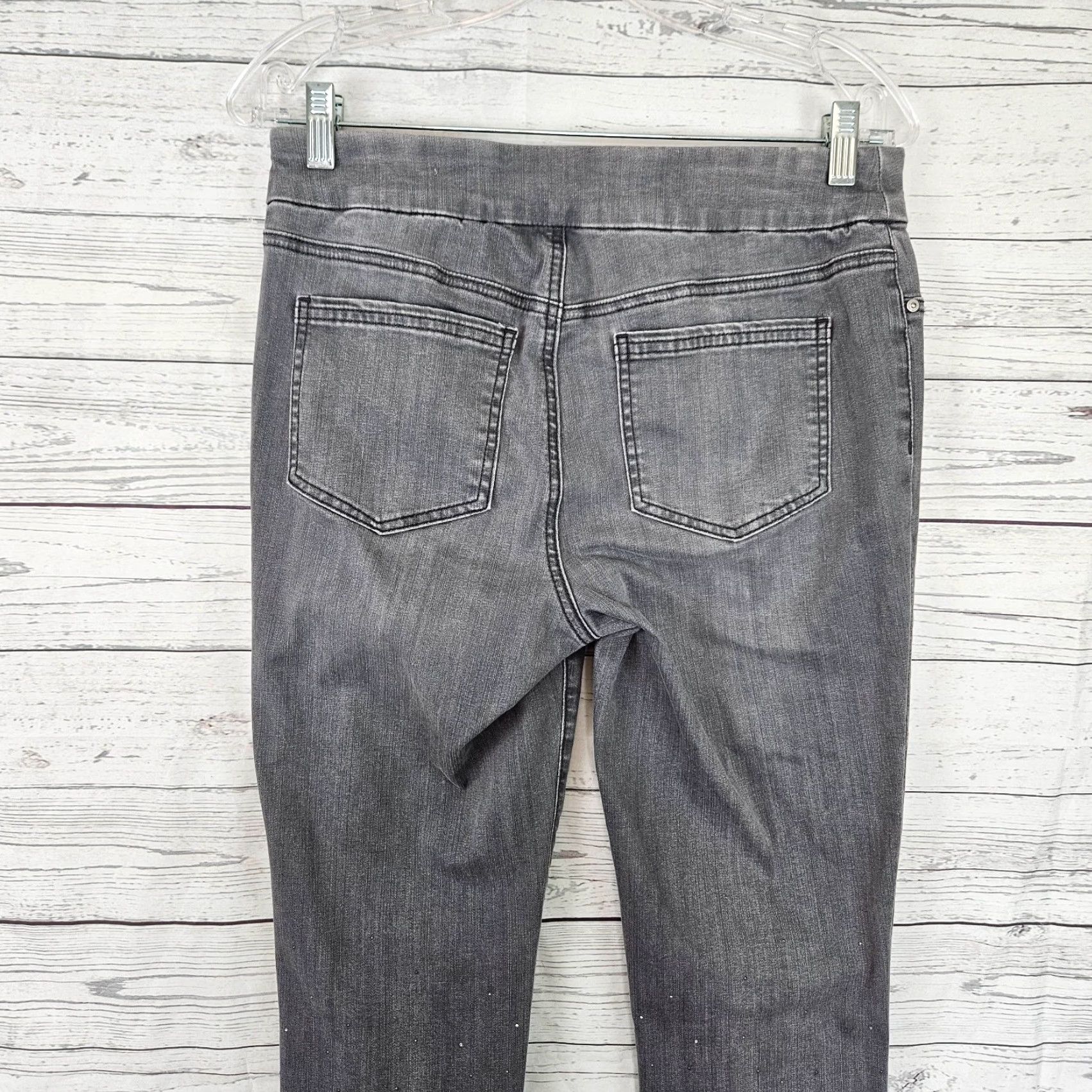 Vintage Chico's Womens Jeans Pull On Jegging Ankle Sz 6 Gray Mid Rise Size 28" / US 6 / IT 42 - 4 Thumbnail