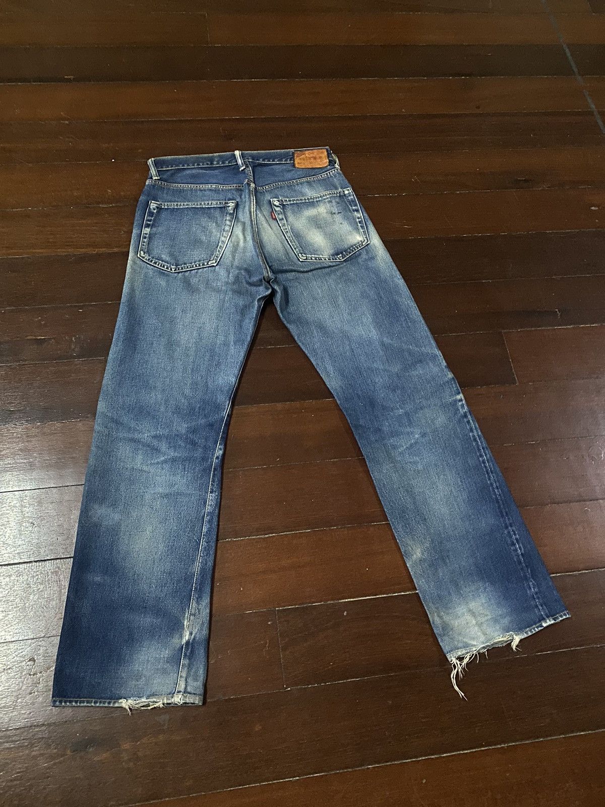 Vintage SICK 👊🏻🔥🔥 SEWING CHOP JAPANES BRAND JEANS SELVEDGE DISTRESSED Size US 32 / EU 48 - 9 Thumbnail