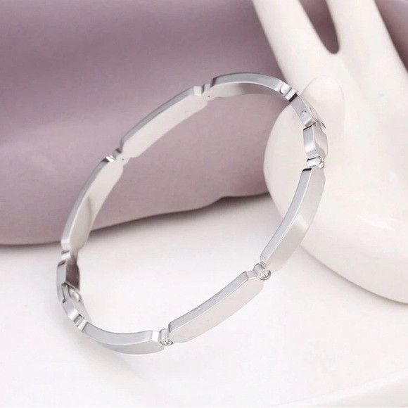 Other Women Silver Versatile Square Stainless Steel Bracelet Size ONE SIZE - 3 Thumbnail