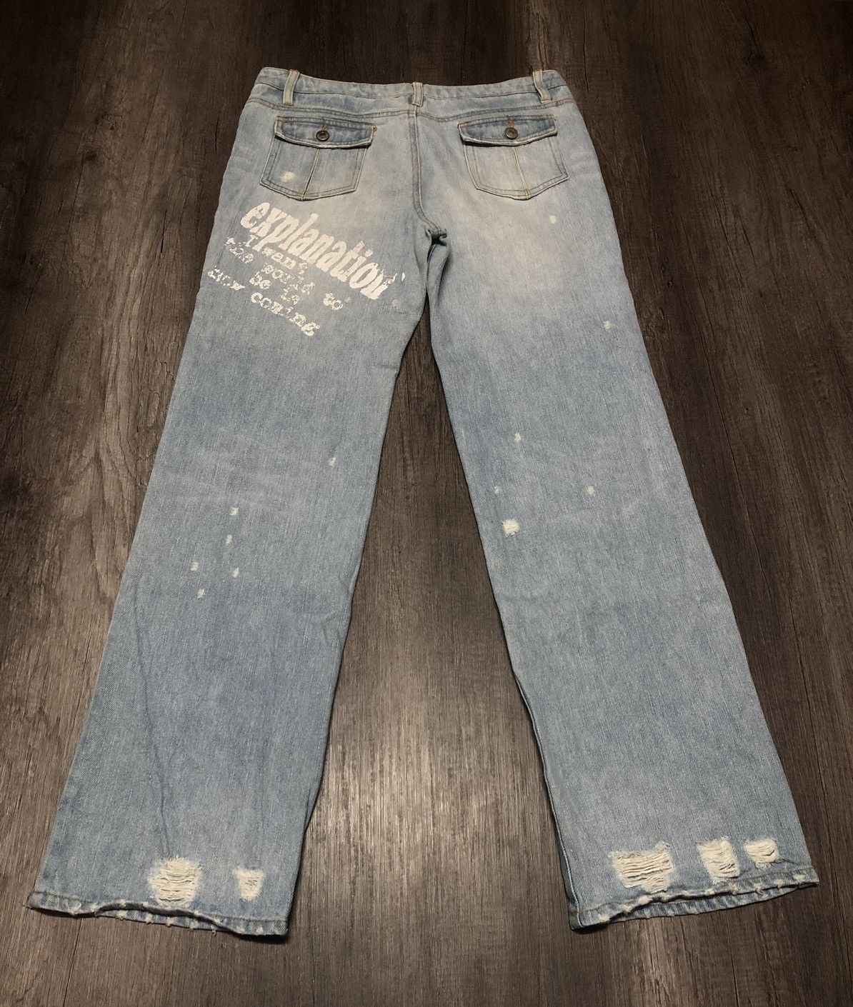 Japan Blue × Japanese Brand SKY BOMBER 391B08 Distressed Jeans Size US 32 / EU 48 - 25 Thumbnail