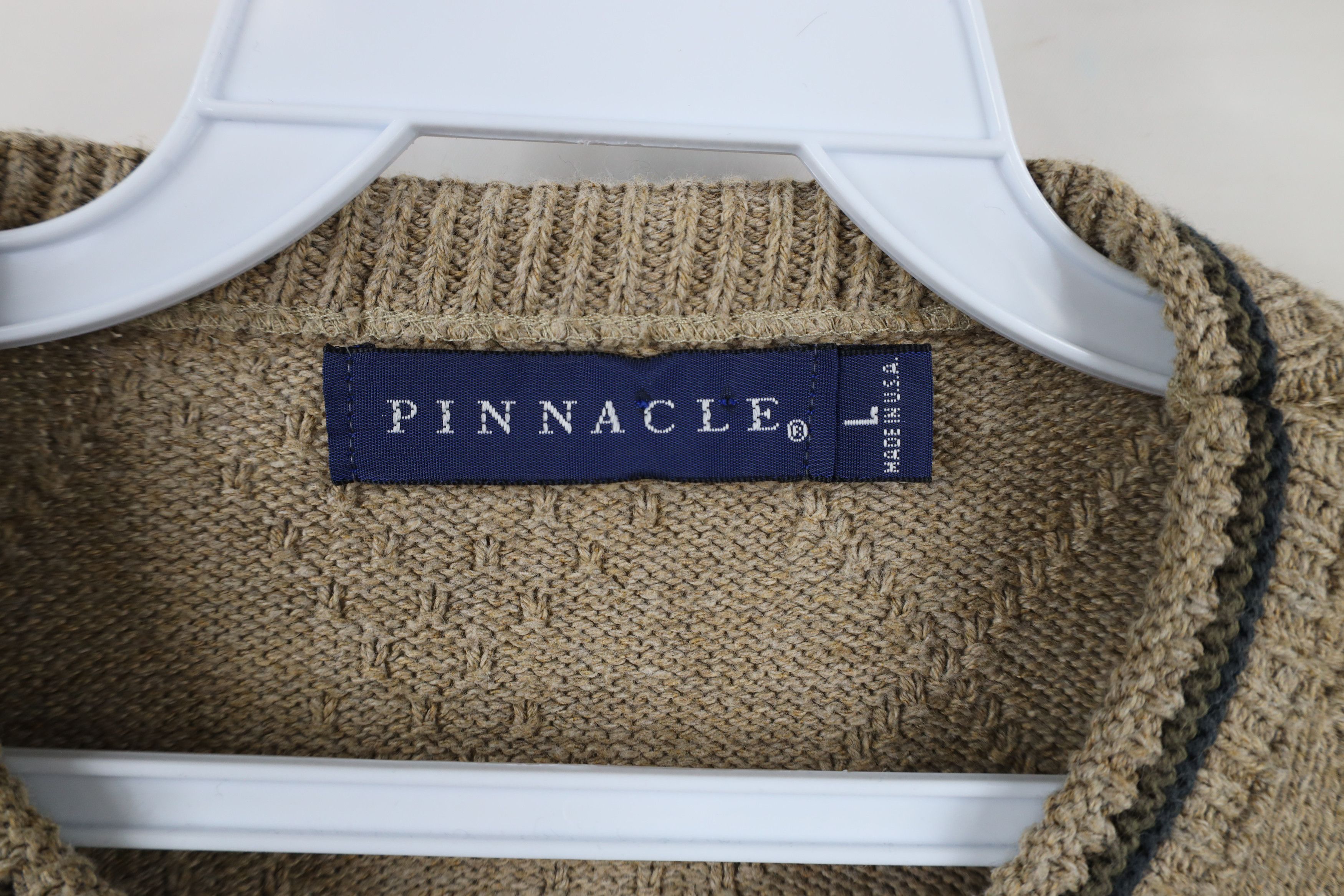 Vintage Vintage 90s Pinnacle Golf Diamond Cotton Knit Sweater USA Size US L / EU 52-54 / 3 - 8 Thumbnail