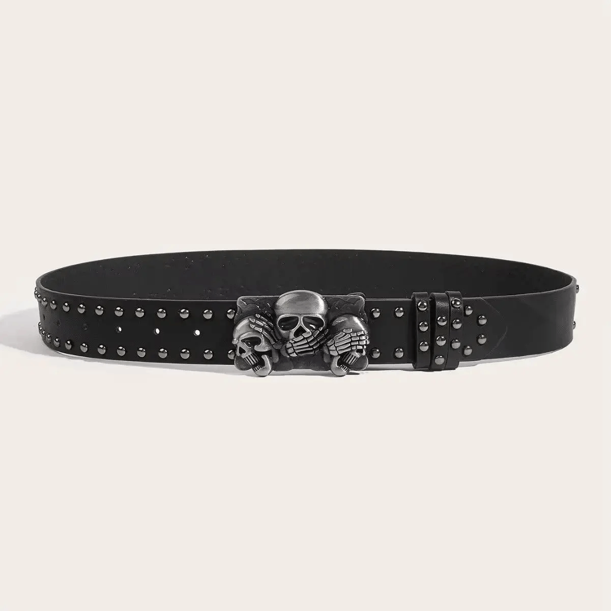 Japanese Brand Skull Rivet Belts Size ONE SIZE - 2 Thumbnail