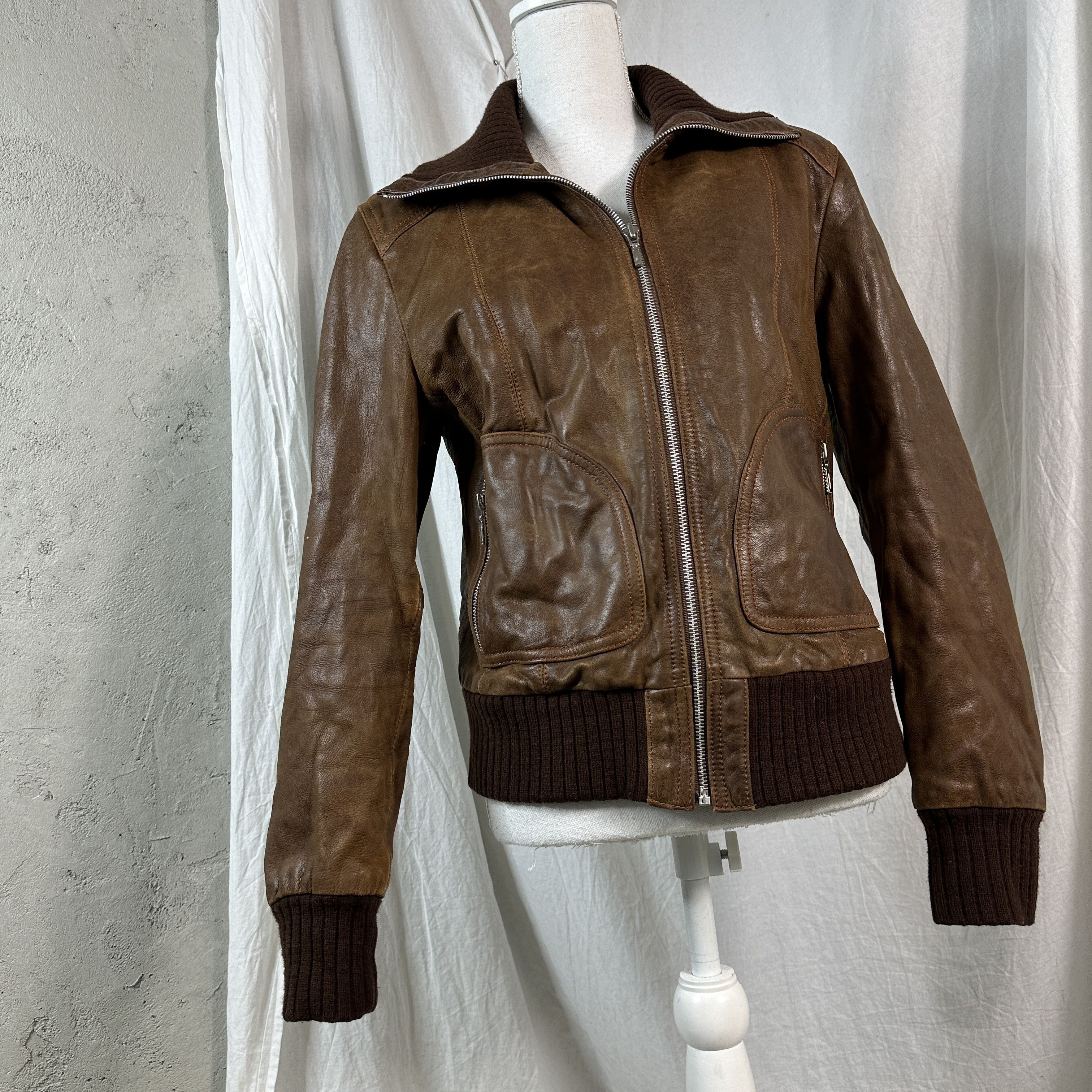 Vintage Vintage Brown Leather Jacket Size US L / EU 52-54 / 3 - 6 Thumbnail