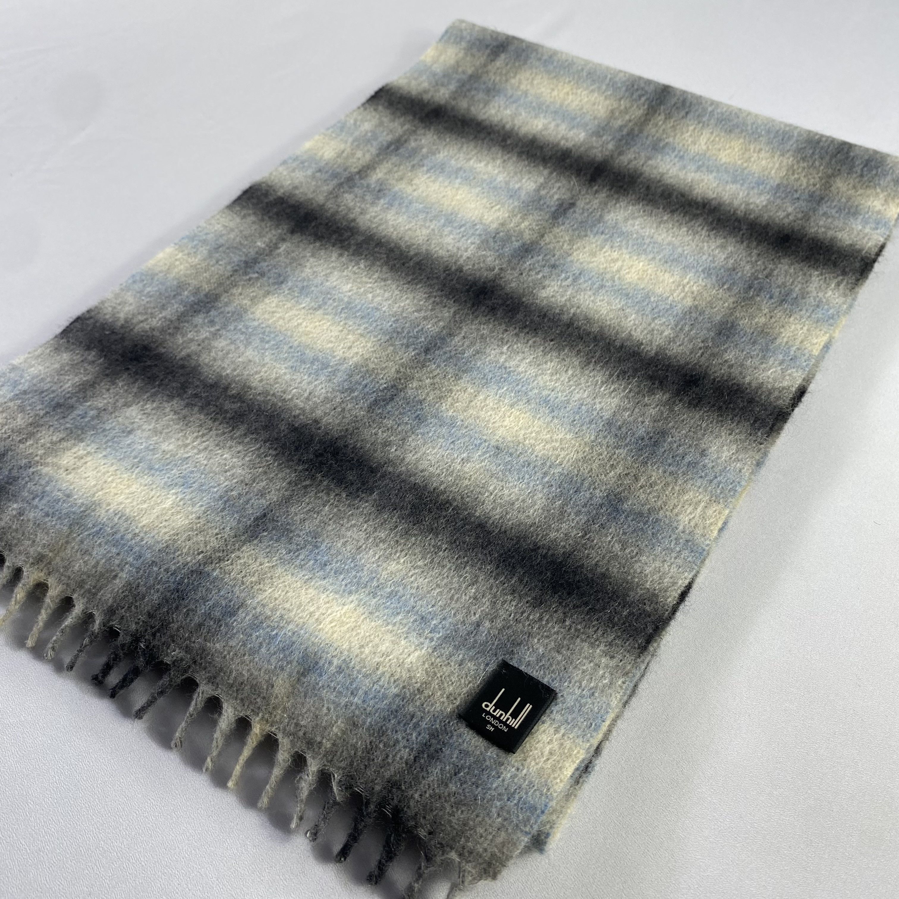 Alfred Dunhill Dunhill Scarf Plaid Neck Wrap Wool Muffler Size ONE SIZE - 3 Thumbnail