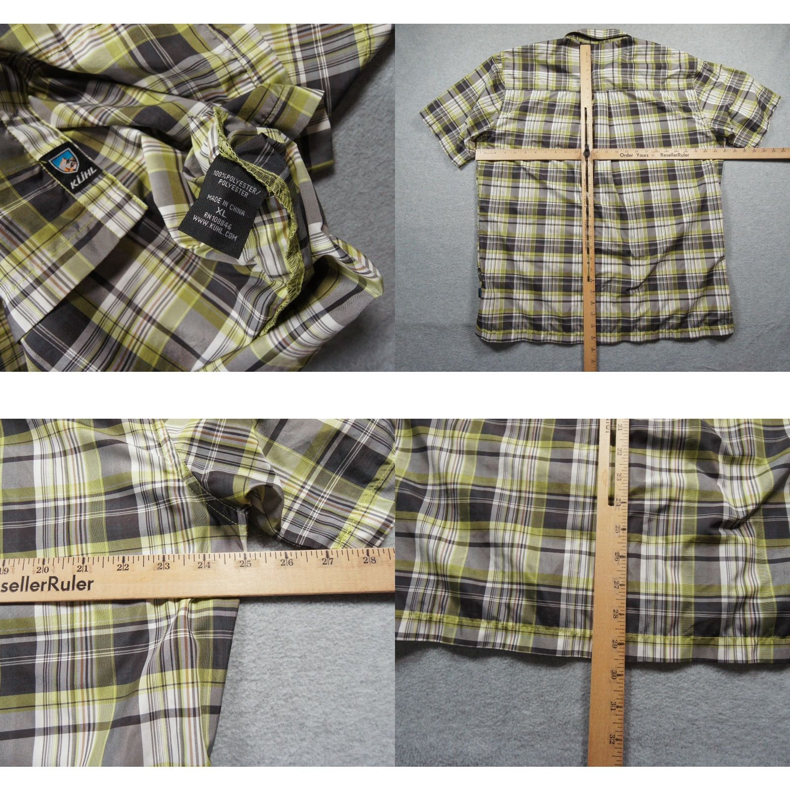 Vintage Kuhl Shirt Mens XL Button Down Short Sleeve Lightweight Plaid Outdoors Ionik Size US XL / EU 56 / 4 - 8 Thumbnail