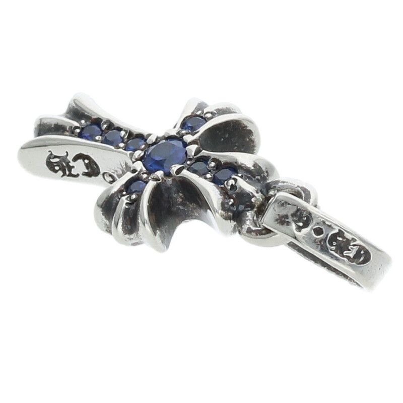 Chrome Hearts Chrome Hearts Pave Sapphire Baby Fat Cross Size ONE SIZE - 5 Thumbnail