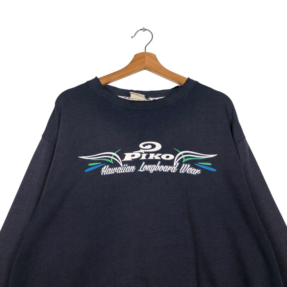 Japanese Brand 90s Piko Hawaiian Surf Crewneck — Coastal Graphic, Oversized Size US L / EU 52-54 / 3 - 3 Thumbnail