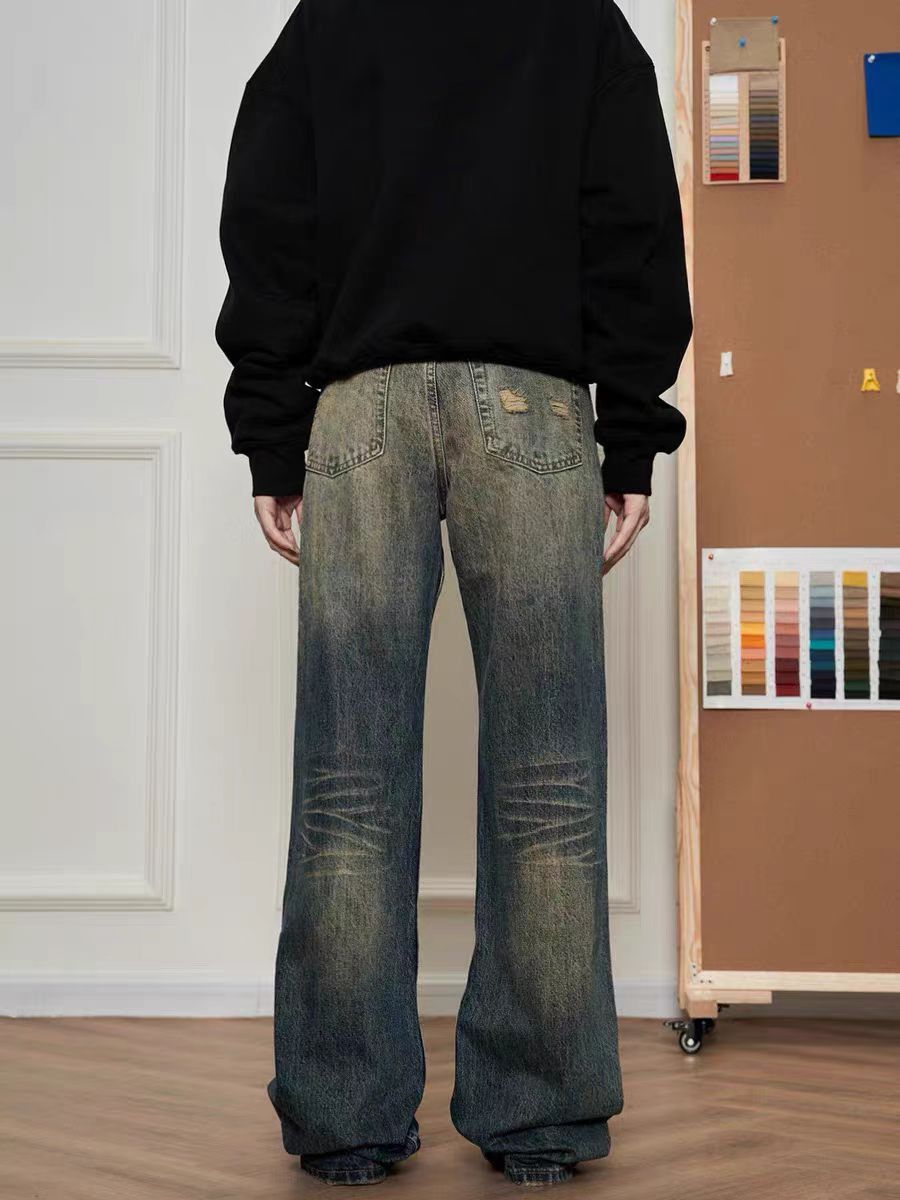 Japanese Brand × Jean Retro washed hip-hop micro trumpet jeans Size US 32 / EU 48 - 5 Thumbnail