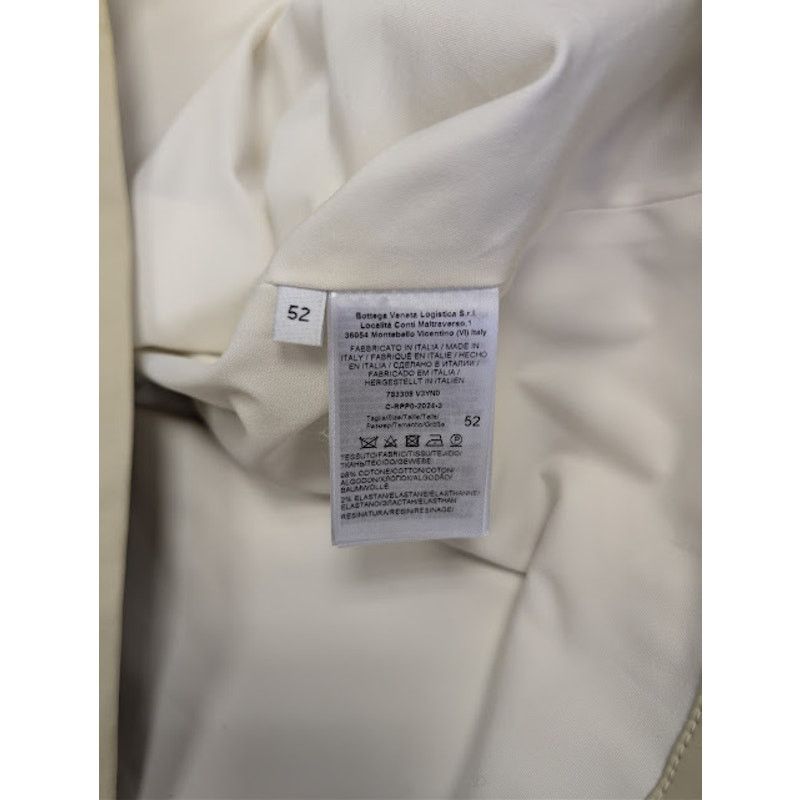 Bottega Veneta o1rshd1 Blouson Coated Cotton Stretch Jacket in Ecru Size US L / EU 52-54 / 3 - 18 Thumbnail