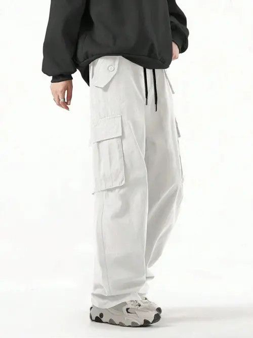 VIBE Washed Distressed Cargo Loose Fit Pants Size US 32 / EU 48 - 4 Thumbnail
