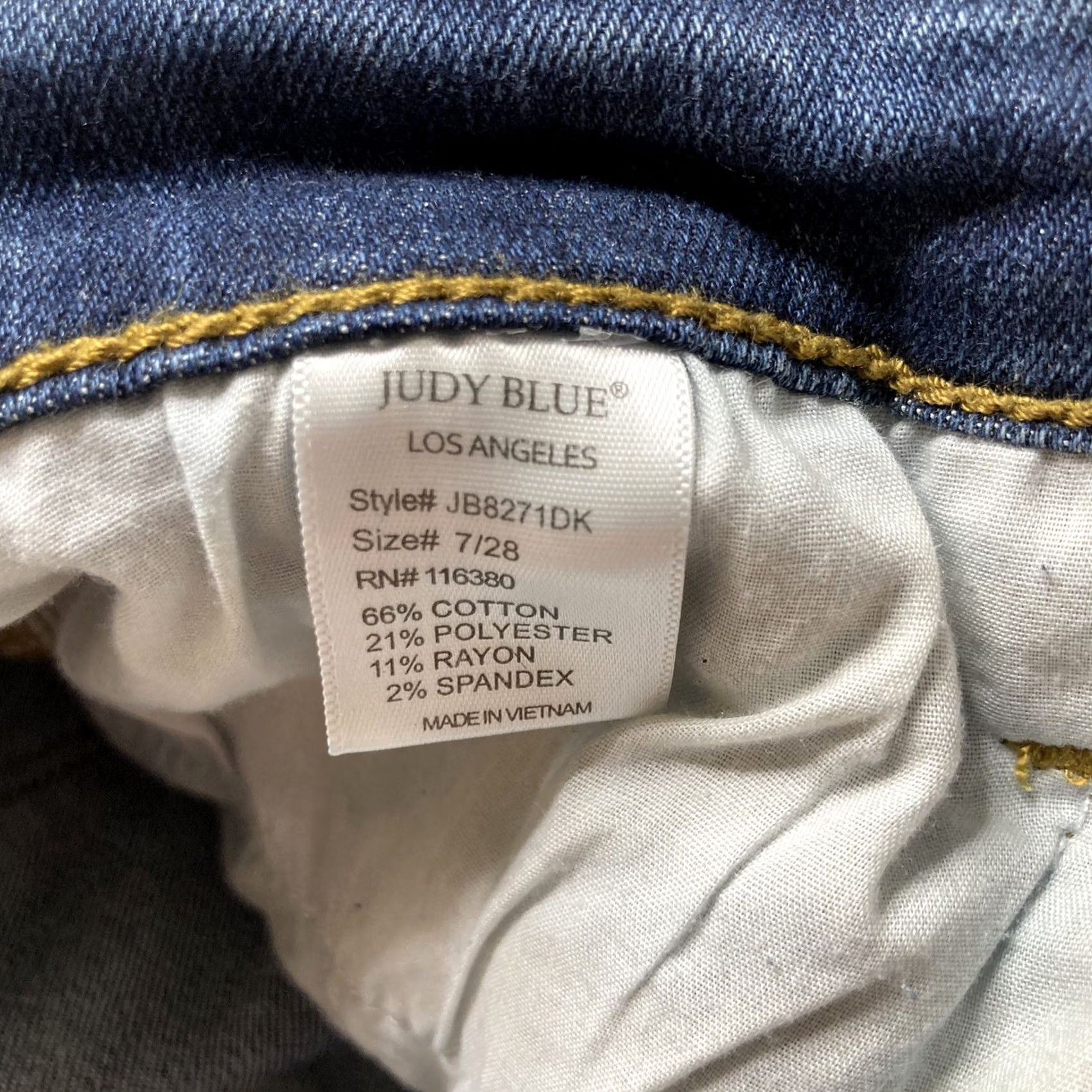 Vintage Judy Blue Relaxed Fit Crop Jeans Distressed Ripped Medium Wash 28x27 Size 28" / US 6 / IT 42 - 7 Thumbnail