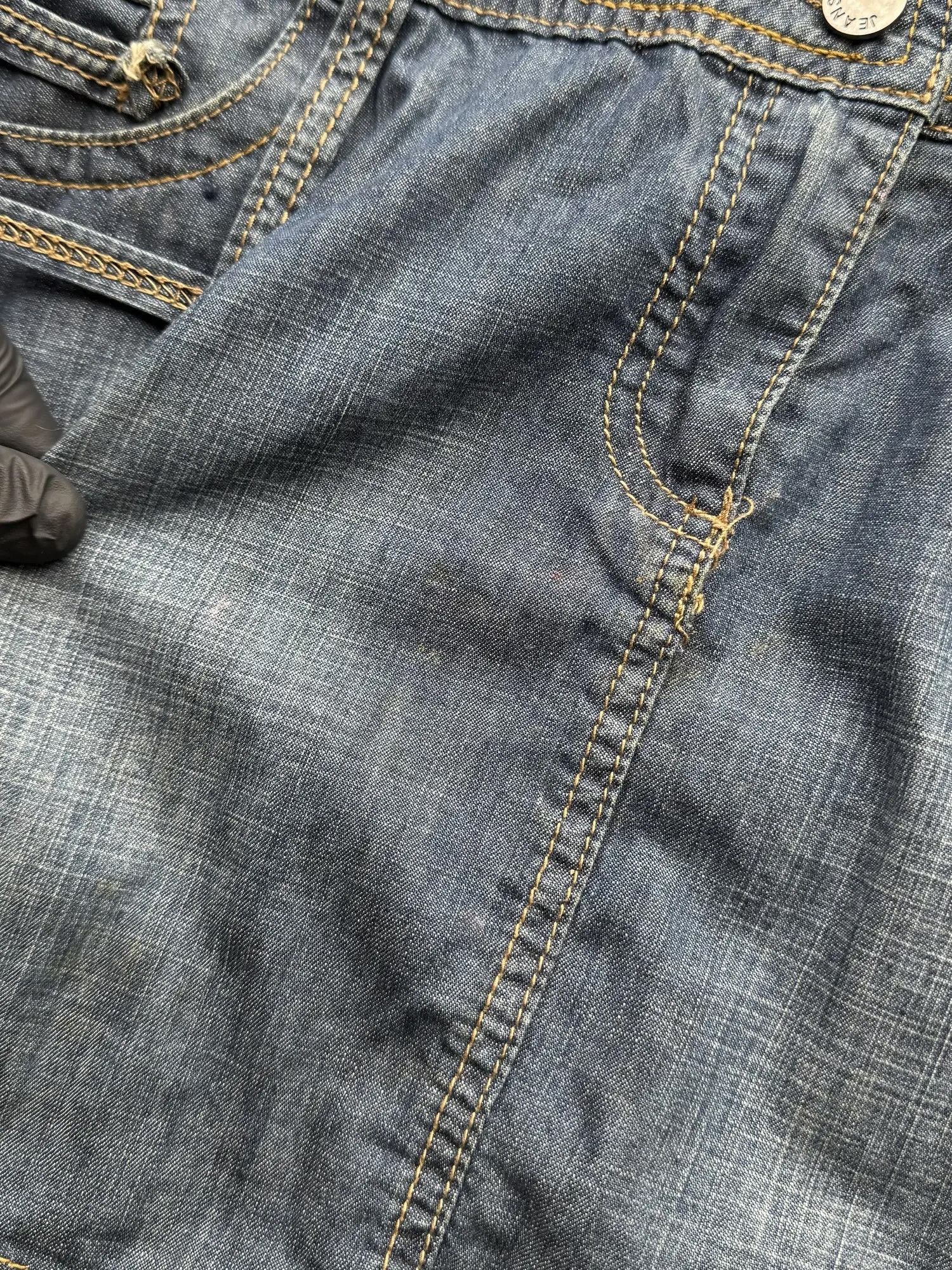 Vintage Y2K Denim Dress(V389) Size M / US 6-8 / IT 42-44 - 3 Thumbnail