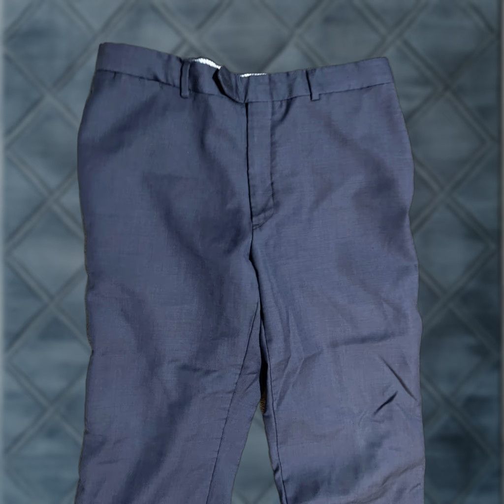 Tommy Hilfiger Tommy Hilfiger Pants Mens 32x31 Wool Flat Front Straight Leg Blue Size US 32 / EU 48 - 1 Thumbnail