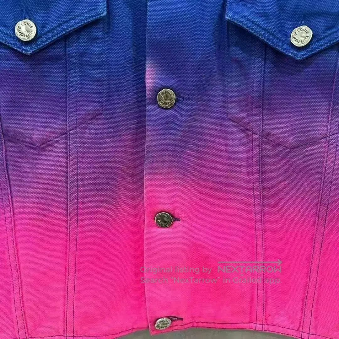 Louis Vuitton louis vuitton blue pink gradient denim jacket. Size L / US 10 / IT 46 - 3 Thumbnail