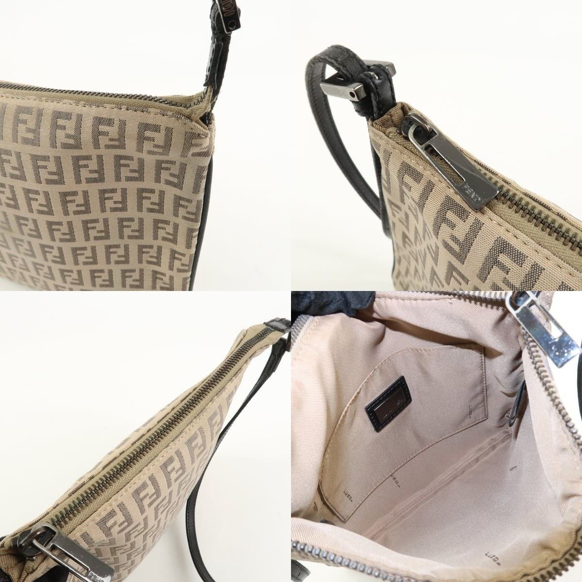 Fendi Fendi Zucchino Crossbody Bag Beige Size ONE SIZE - 7 Thumbnail