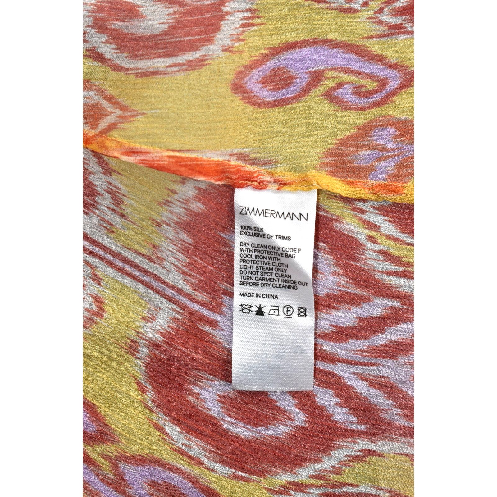 Zimmermann NEW ZIMMERMANN Ikat Chiffon Brightside Blouse Top 2pc Set Size M / US 6-8 / IT 42-44 - 10 Thumbnail