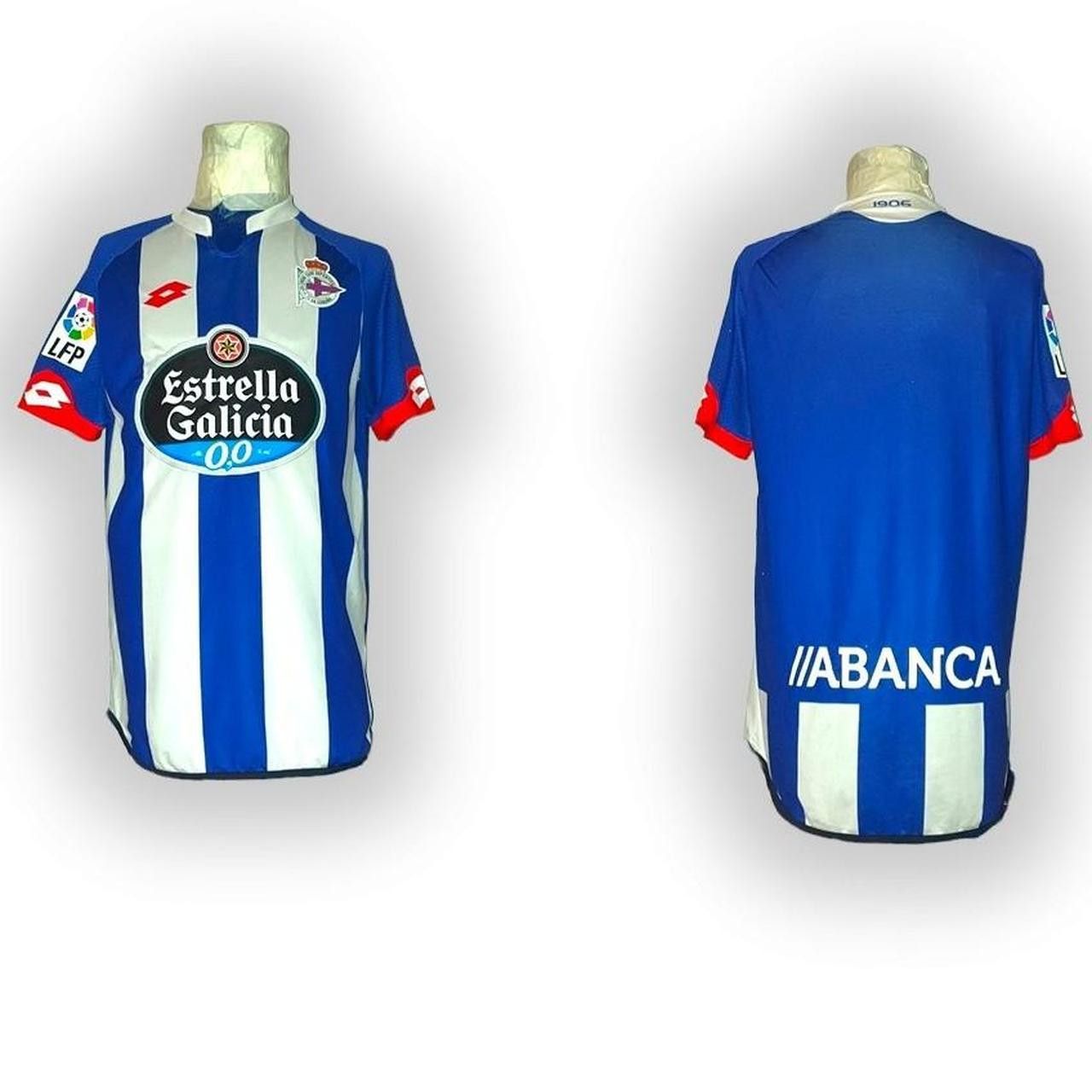 Lotto Sport Deportivo LA Coruna Spain 2015 2016 Home Shirt Jersey Size US M / EU 48-50 / 2 - 2 Thumbnail