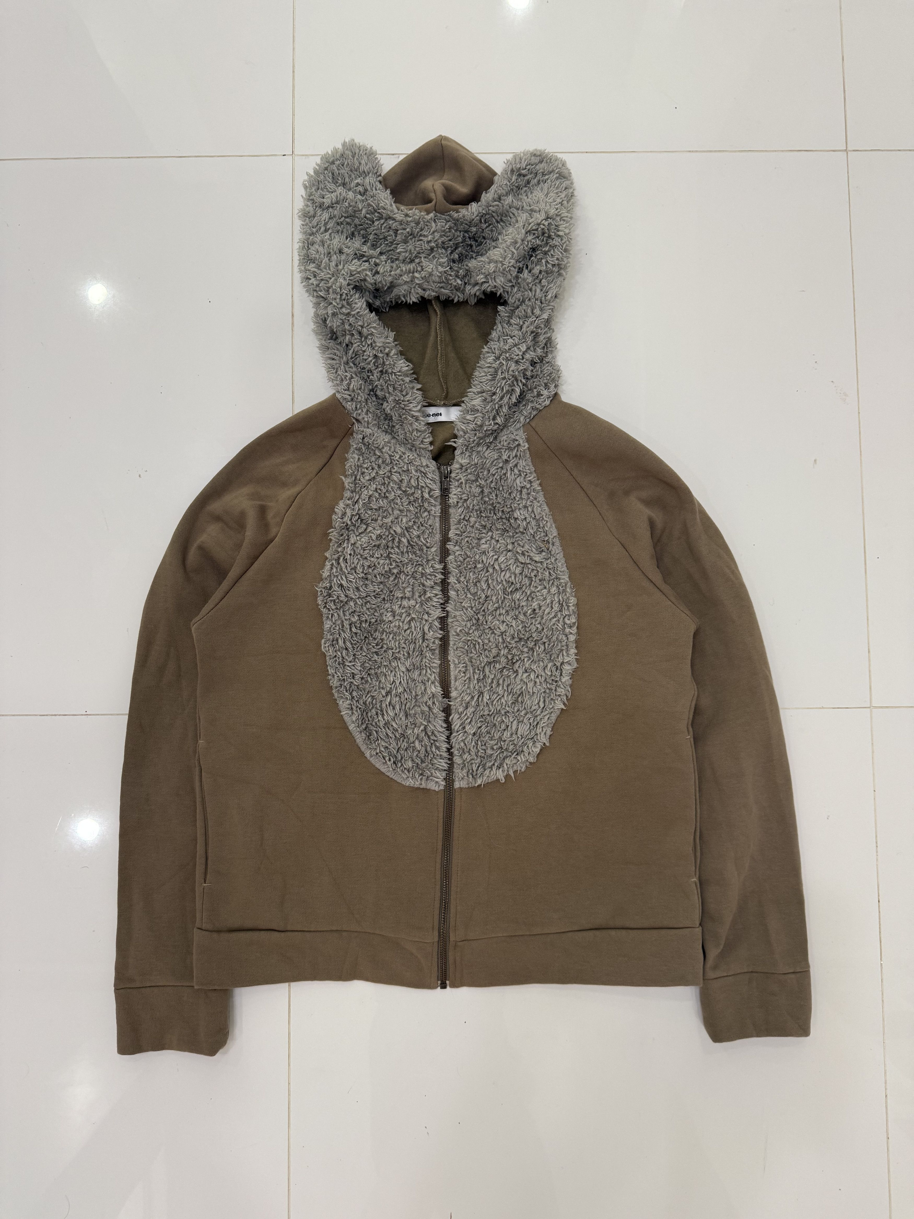 Ne-Net Ne-Net Bear Ear Faux Fur Hoodie Size US M / EU 48-50 / 2 - 1 Thumbnail