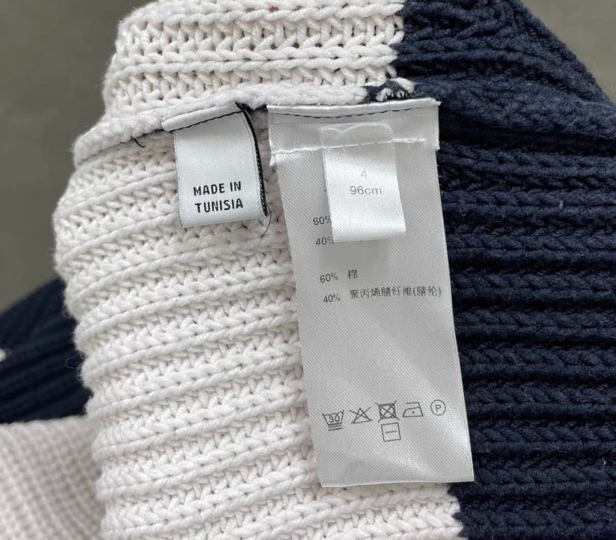 Lacoste LACOSTE Blue & White Striped Knit Sweater J16 Size US M / EU 48-50 / 2 - 7 Thumbnail