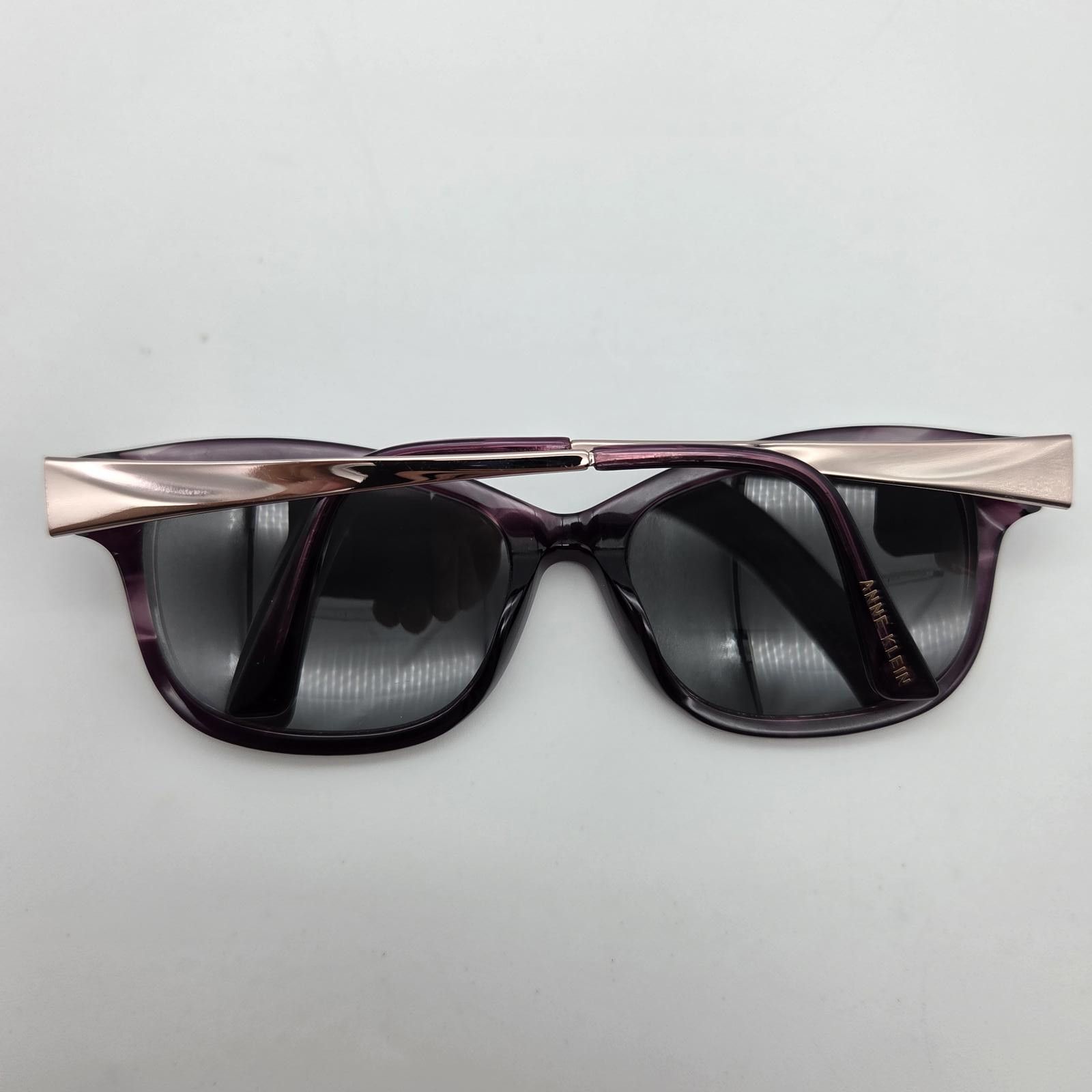 Designer Anne Klein AK7048 Sunglasses FRAMES ONLY 55-17-140 Plum Horn Size ONE SIZE - 2 Thumbnail