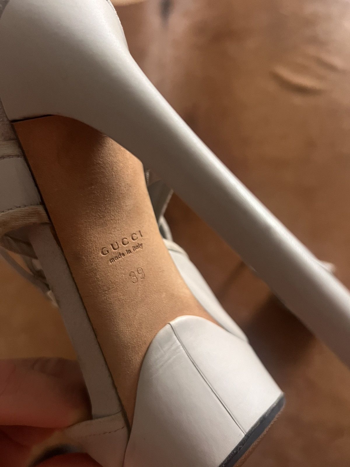 Gucci RUNWAY Gucci Grey Leather Gail Ankle Cuff Heels Size US 9 / IT 39 - 4 Thumbnail