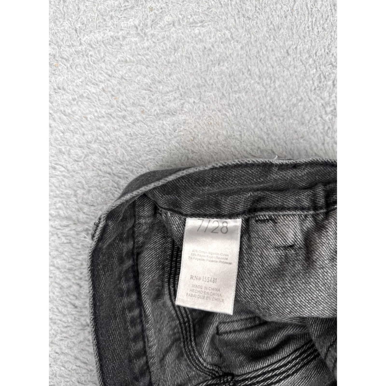 Vintage Simple Society Jeans Womens 7 High Rise Carpenter Denim Black Gray 27x27 Size 28" / US 6 / IT 42 - 7 Thumbnail