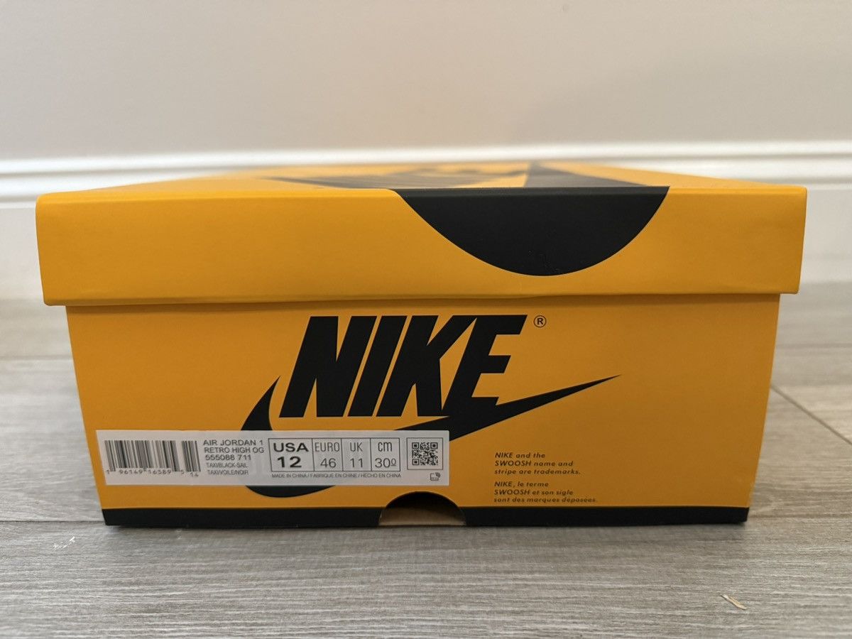 Jordan Brand Air Jordan 1 Retro High OG Taxi Black Sail Size 12 Used Size US 12 / EU 45 - 11 Thumbnail