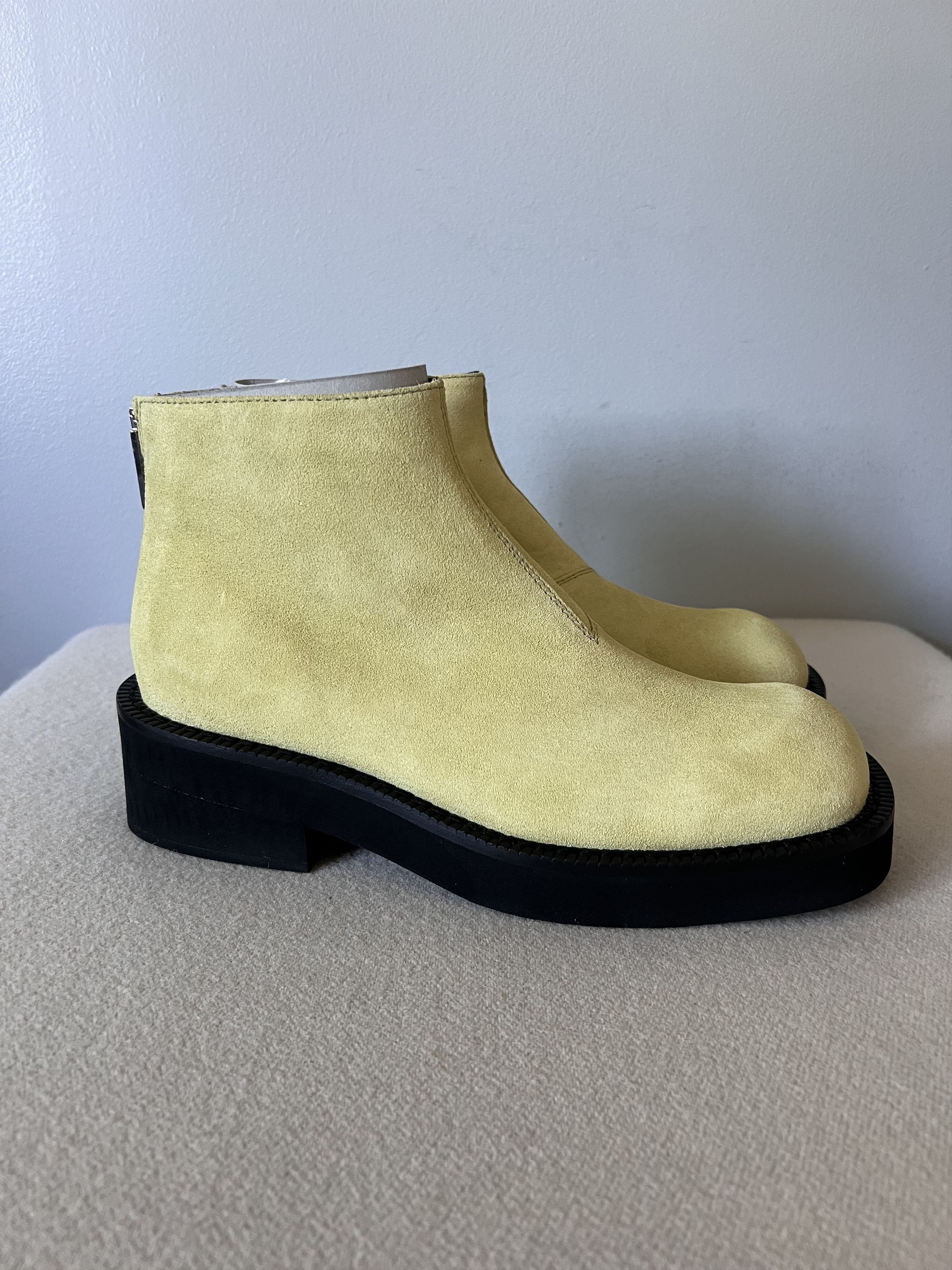 MM6 Maison Margiela Suede Ankle Boots in Yellow