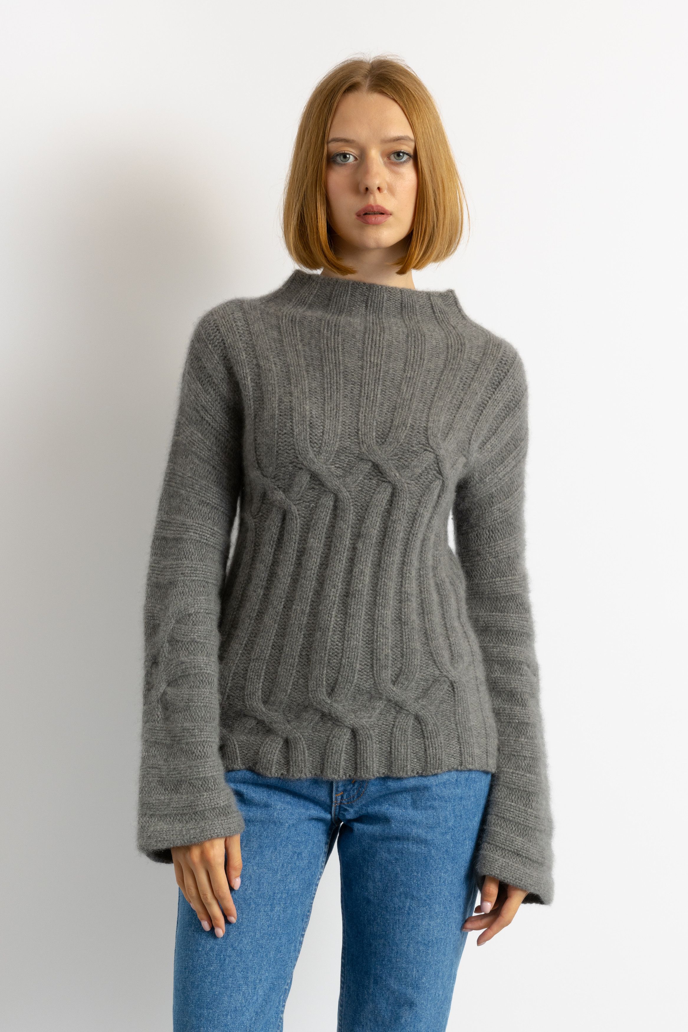 Brioni Womens Jumper Brioni Grey Jumper Cashmere Sweater 6020 Size S / US 4 / IT 40 - 1 Thumbnail