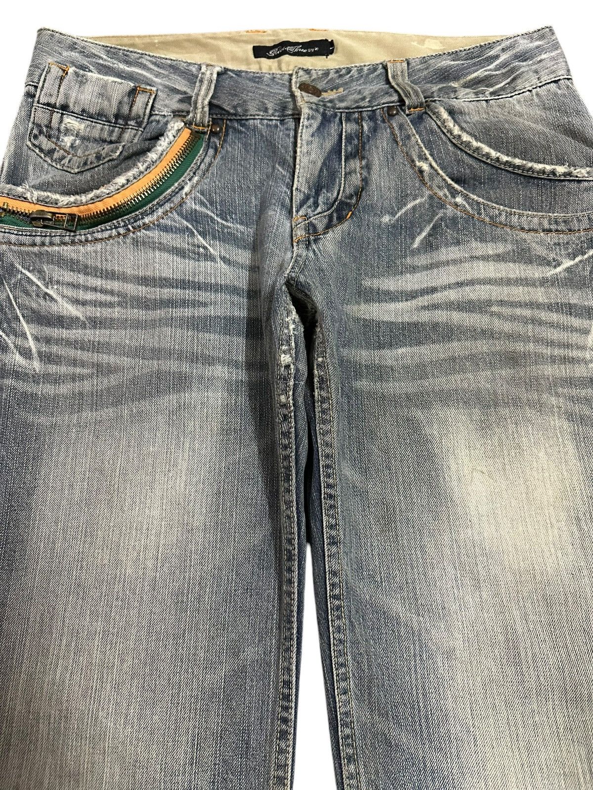 Evisu Vintage Japanese Brand Blue Faded Wash Style Baggy Jeans Size US 33 - 3 Thumbnail