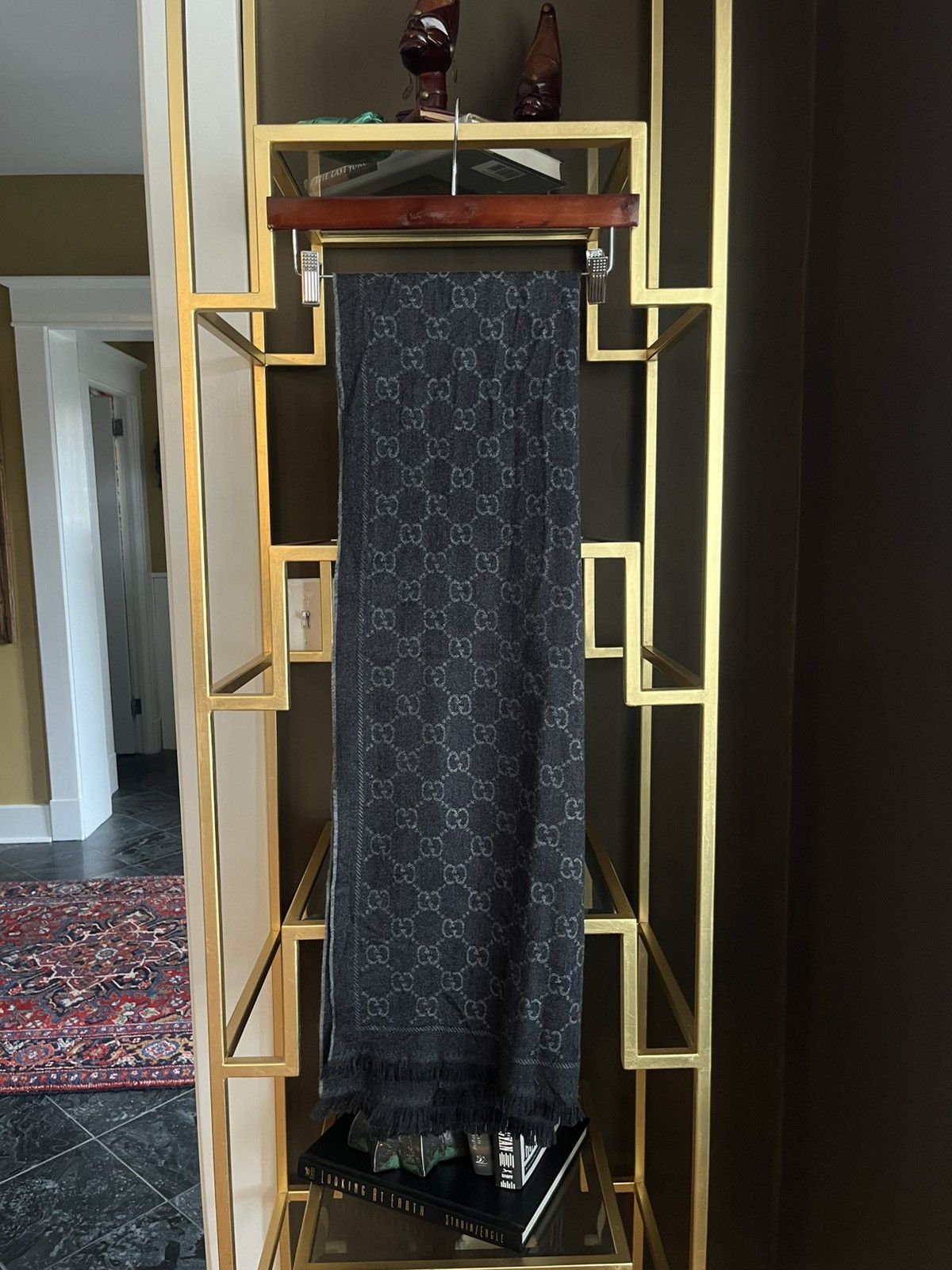 Gucci Gucci GG Jacquard Pattern Knitted Scarf Size ONE SIZE - 2 Thumbnail