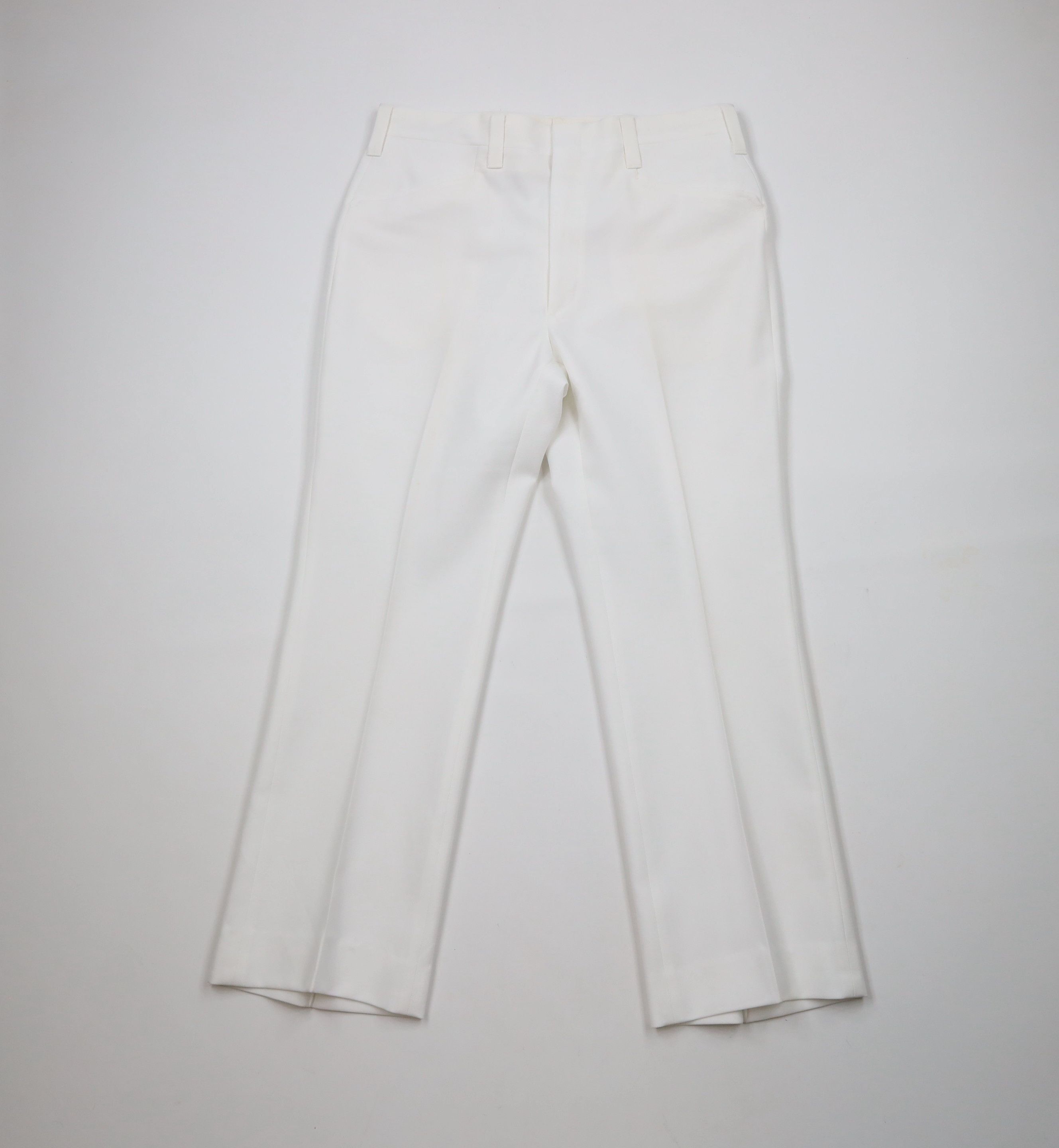 Vintage Vintage 70s Streetwear Flared Wide Leg Chino Pants White USA Size US 33 - 1 Thumbnail