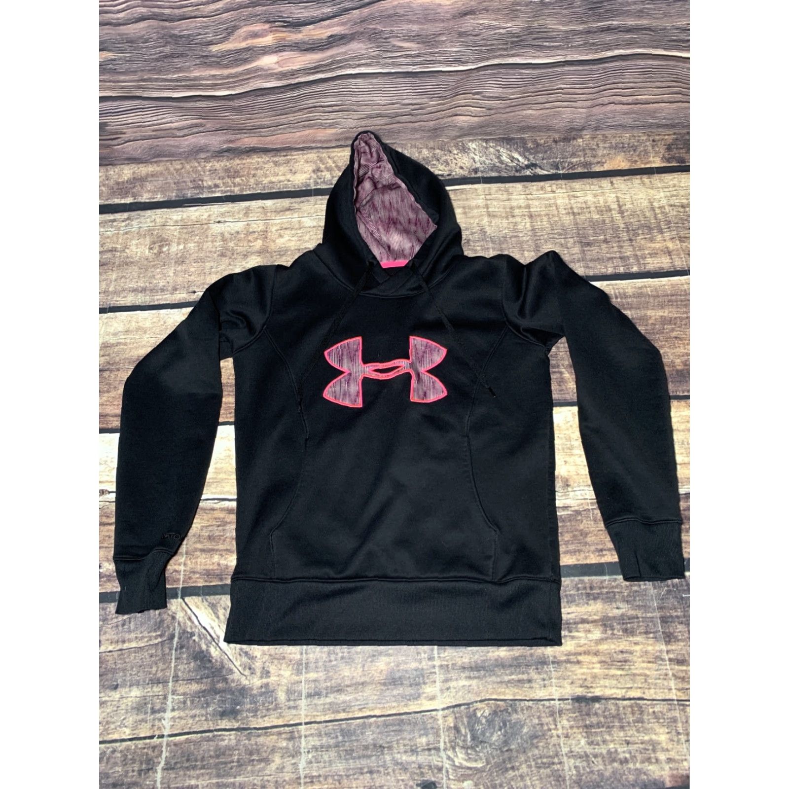 Under Armour Under Armour Coldgear Sweatshirt Hooded Small Black Pink Mens Cold Gear Hoodie Size US S / EU 44-46 / 1 - 3 Thumbnail