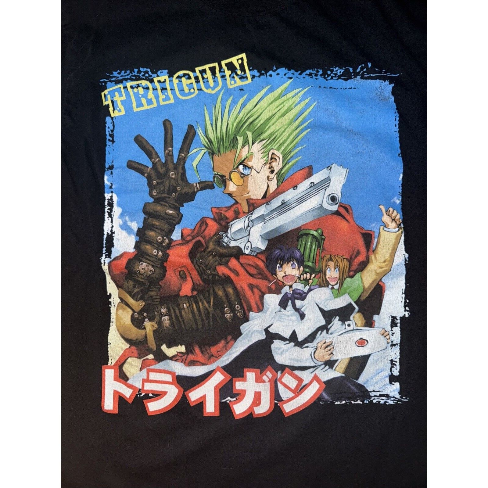 Japanese Brand × Vintage Funimation Trigun Anime T-Shirt Black Small 17x25 Size US M / EU 48-50 / 2 - 2 Thumbnail