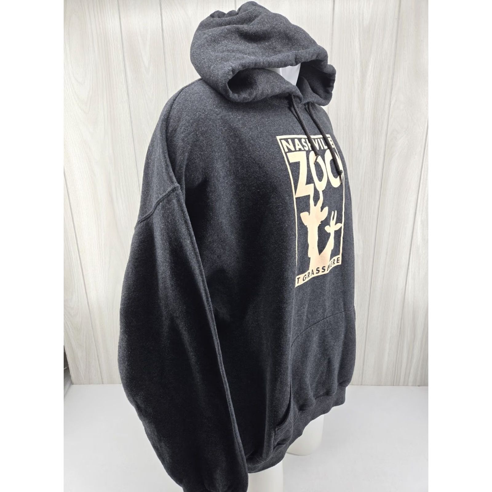 Jerzees VINTAGE Nashville Zoo At Grassmere Hoodie Adults 2XL Gray Sweatshirt Souvenir Size US XXL / EU 58 / 5 - 6 Thumbnail
