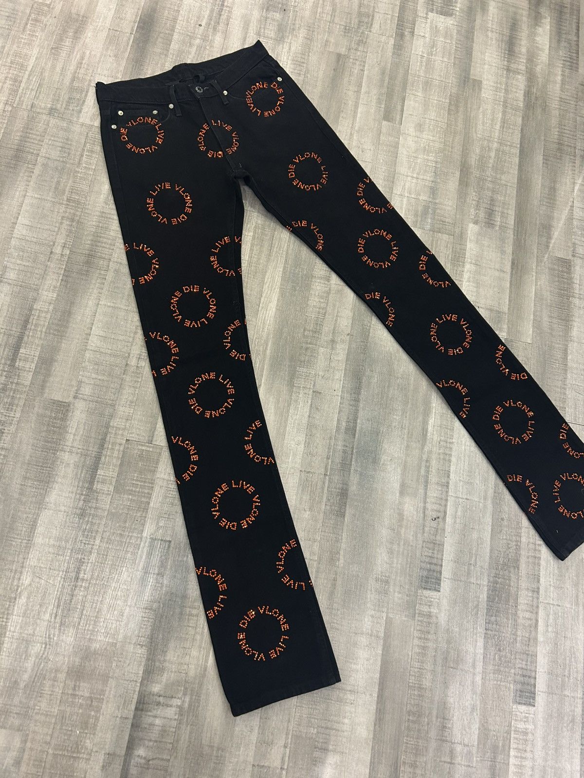 Vlone Vlone Rhinestone Denim Jeans Size US 30 / EU 46 - 2 Thumbnail