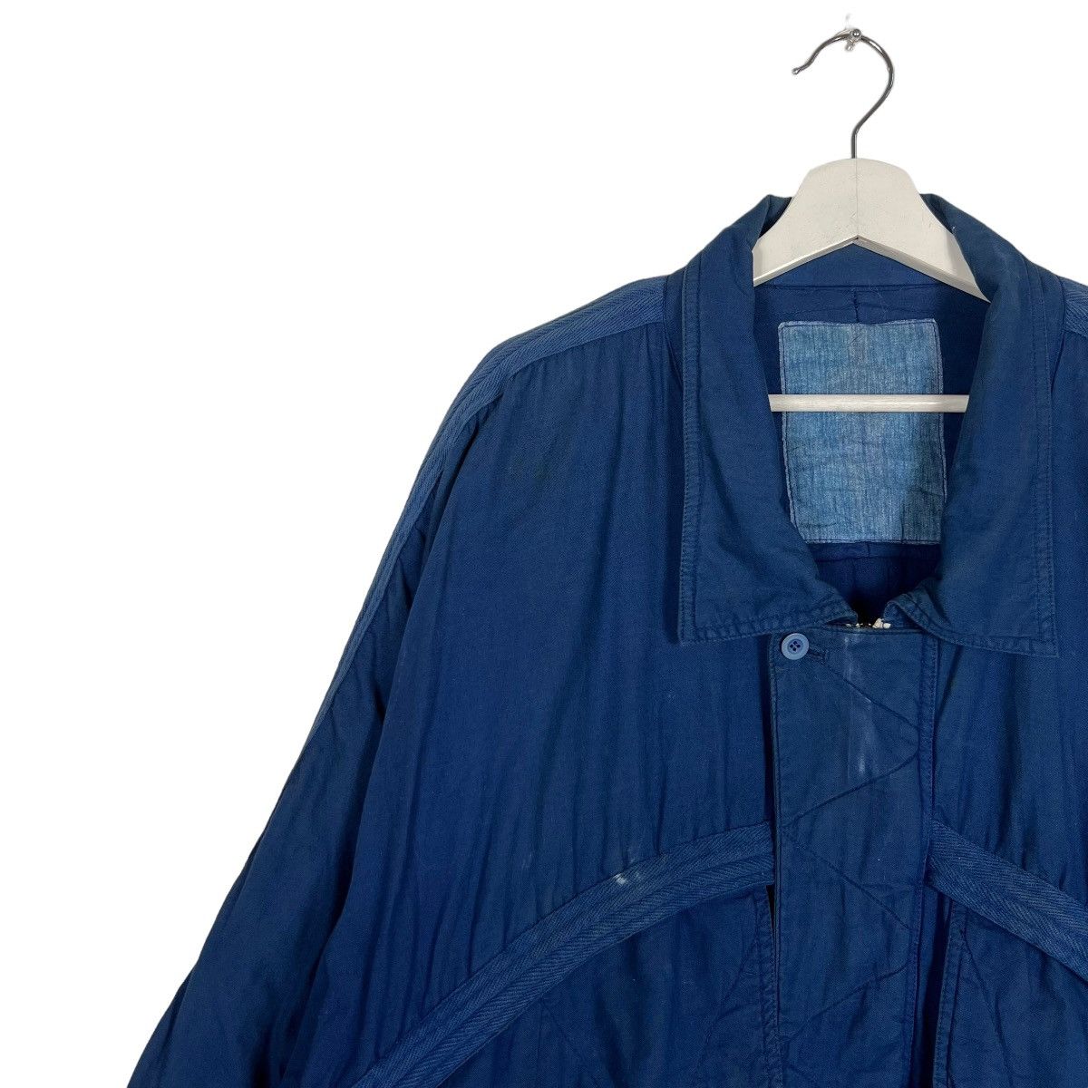 Issey Miyake 🔥 1980s VINTAGE IS ISSEY MIYAKE INDIGO BOMBER JACKET Size US L / EU 52-54 / 3 - 6 Thumbnail