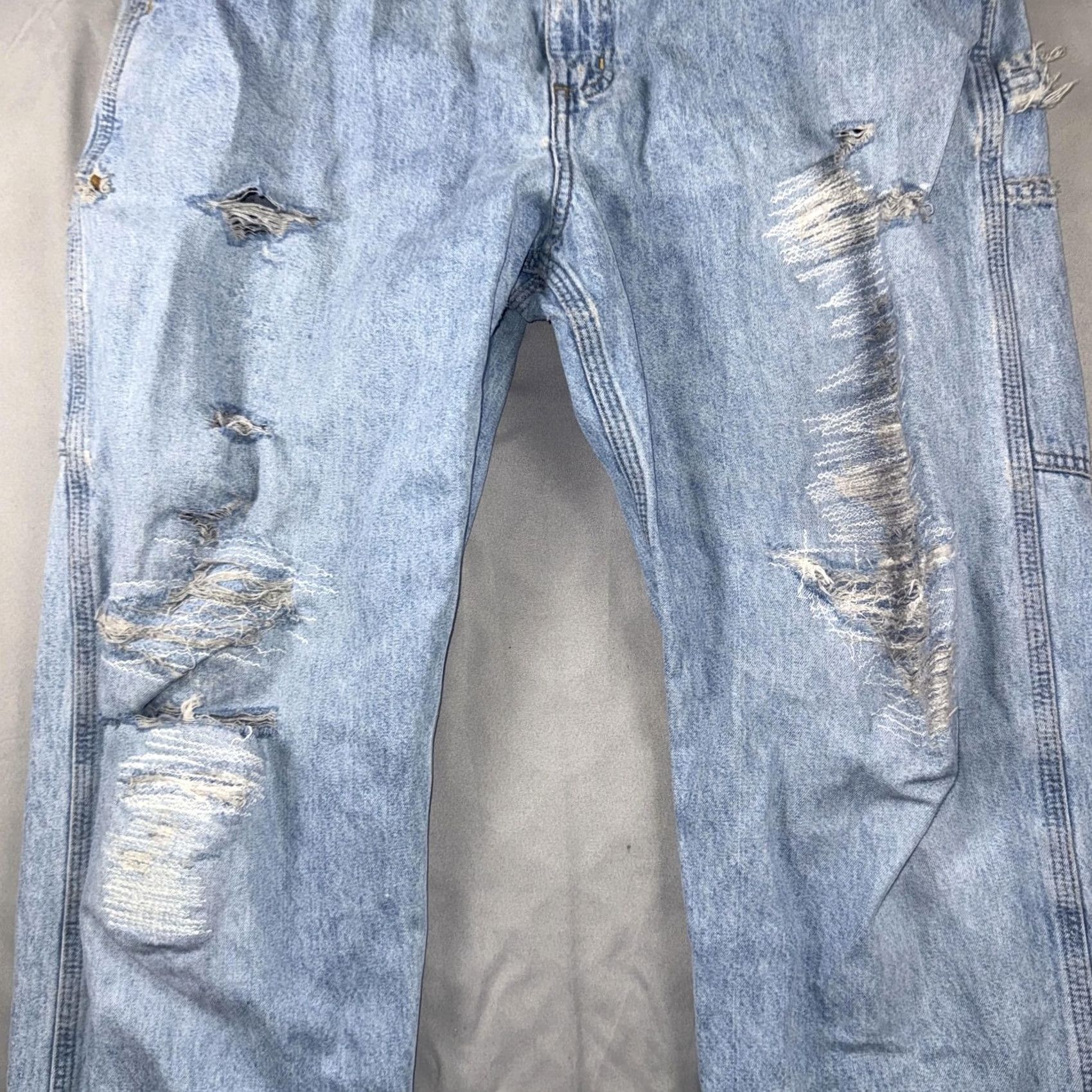 Carhartt Carhartt Mens Jeans 36x34 Relaxed Fit Carpenter Workwear Blue Denim Distressed Size US 36 / EU 52 - 7 Thumbnail