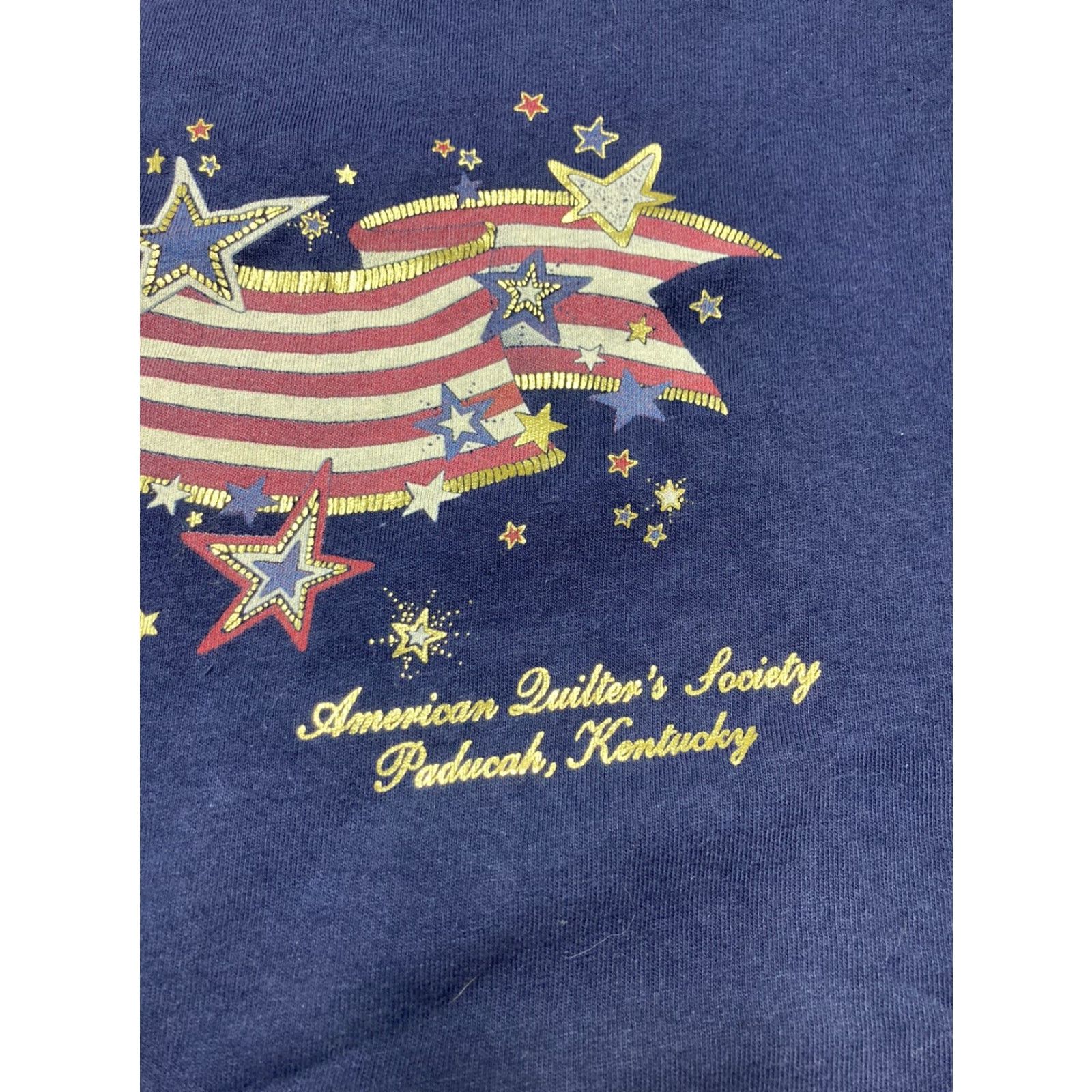 Vintage VINTAGE American quilters society Paducah Kentucky T-Shirt Men L Blue Graphic 2000s 90s Shirt Size US L / EU 52-54 / 3 - 3 Thumbnail