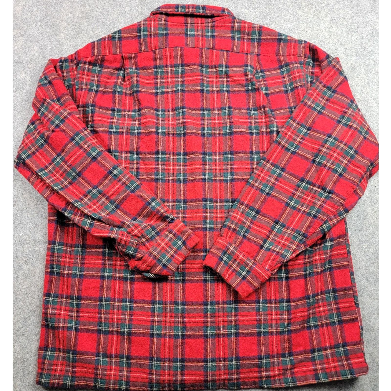 Pendleton VINTAGE Pendleton Shirt Mens Large Red Wool Plaid Flannel Royal Stewart Tartan USA Mens Large Red Wool Flannel Shirt Size US L / EU 52-54 / 3 - 7 Thumbnail