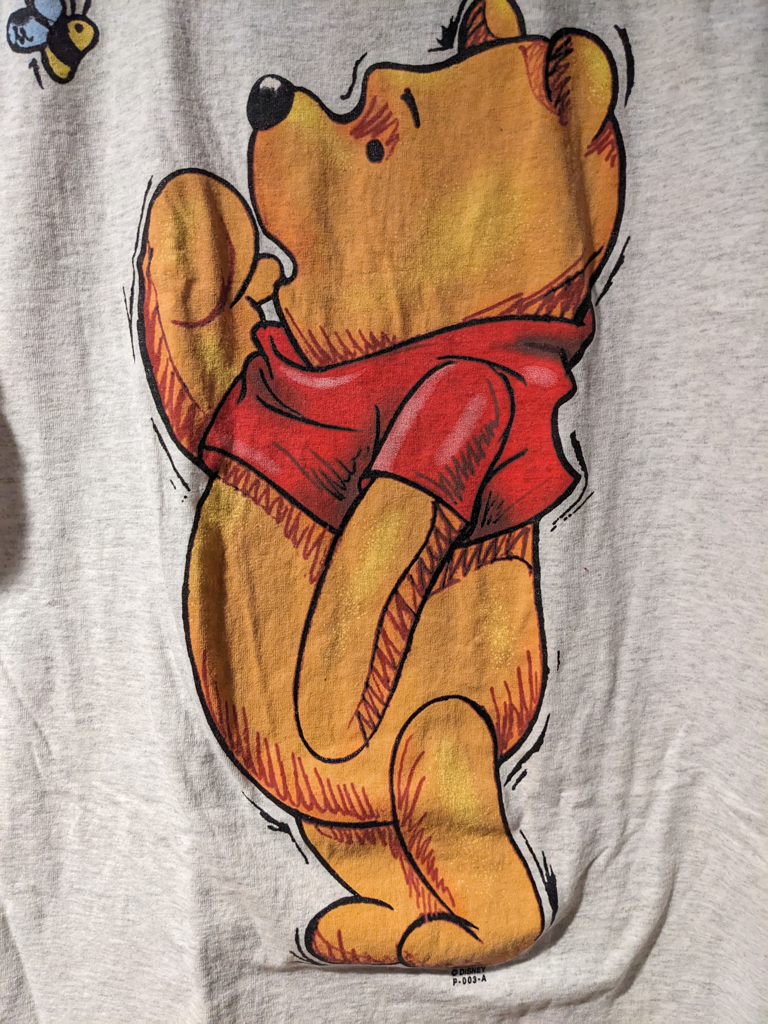 Disney × Vintage Vintage 90s Winnie the Pooh Bee Disney Big Print T-Shirt Size US M / EU 48-50 / 2 - 2 Thumbnail