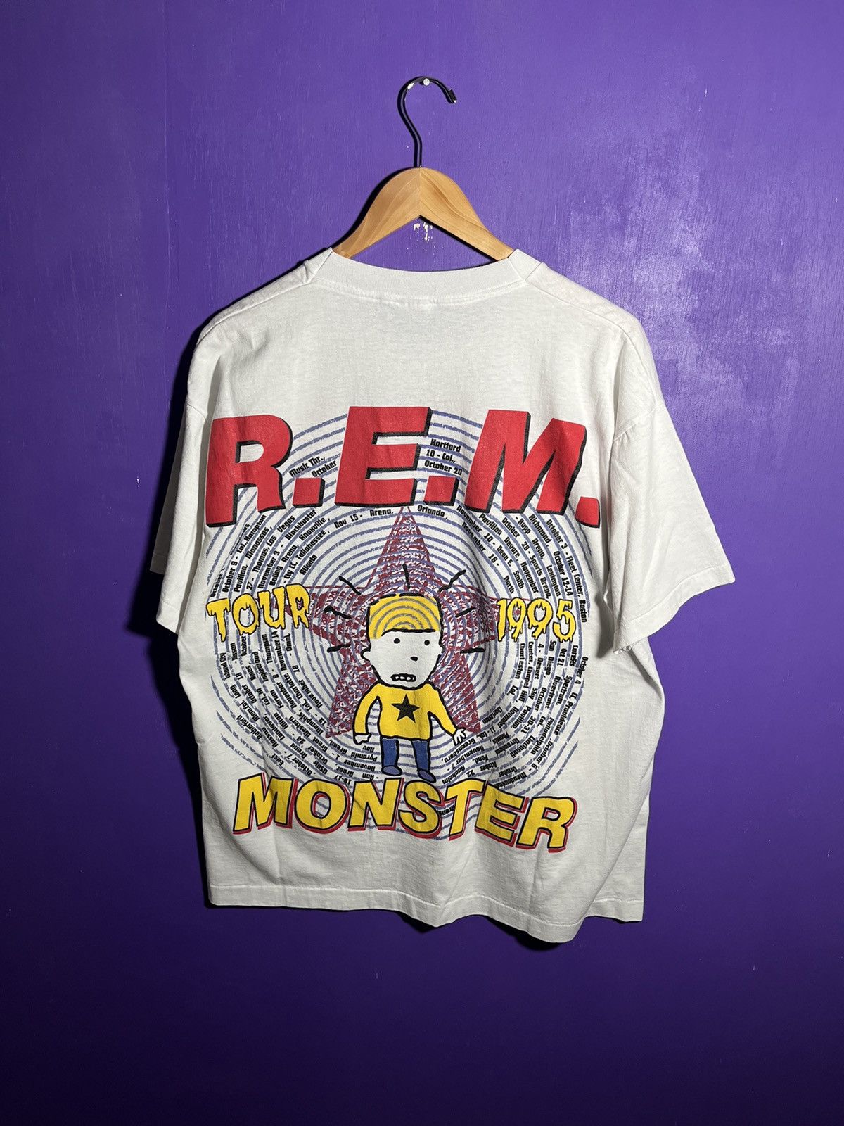 Band Tees × Vintage Vintage 1995 REM monster world tour t-shirt Size US XL / EU 56 / 4 - 2 Thumbnail